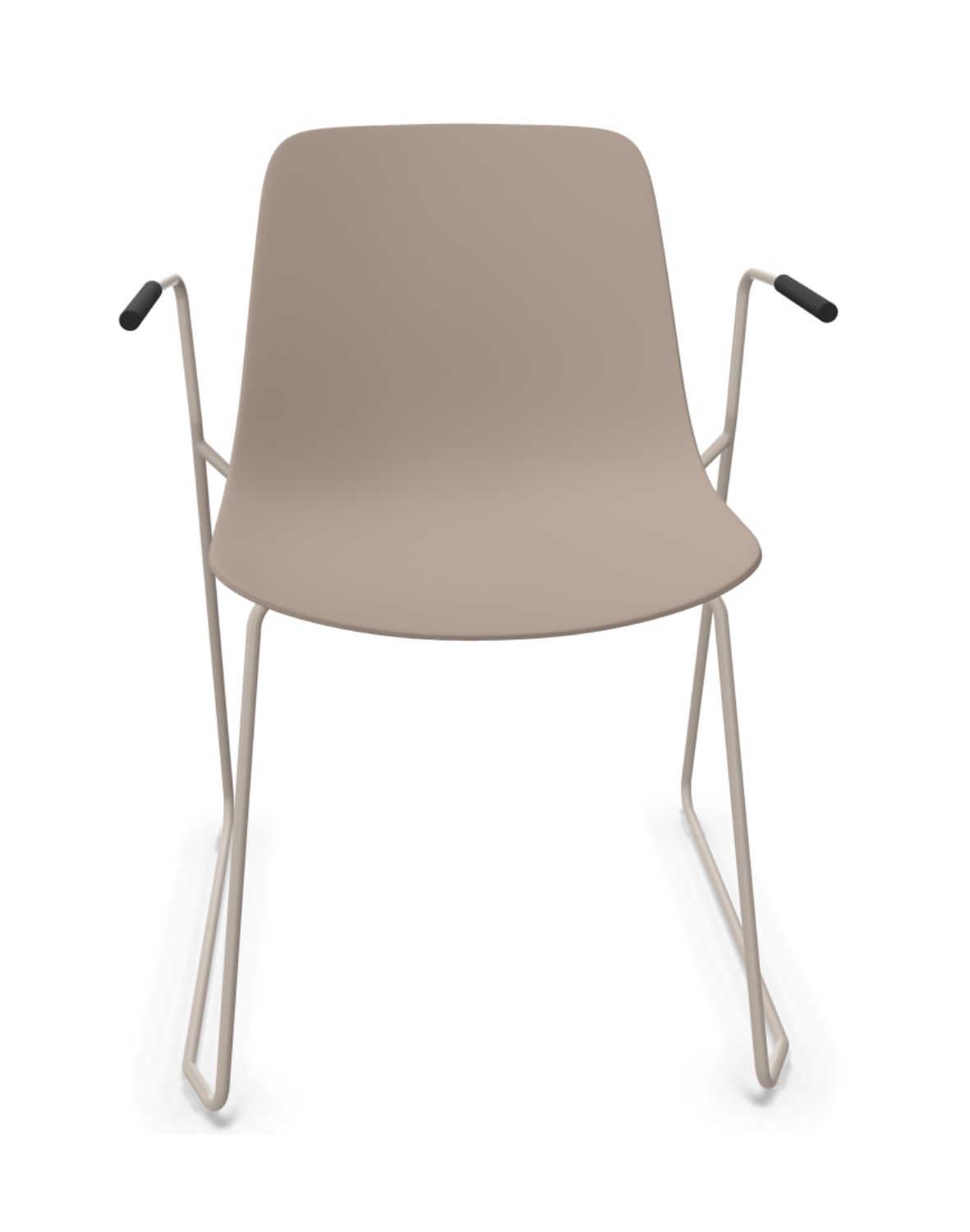 Sitari krzesło ramowe plastikowe CFS na płozie z podłokietnikami