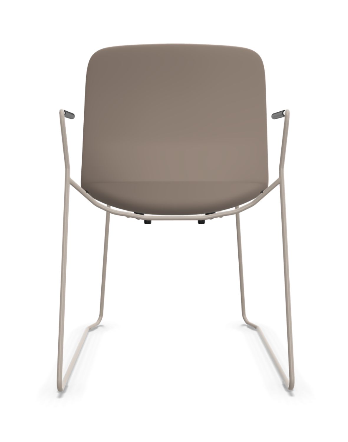 Sitari krzesło ramowe plastikowe CFS na płozie z podłokietnikami