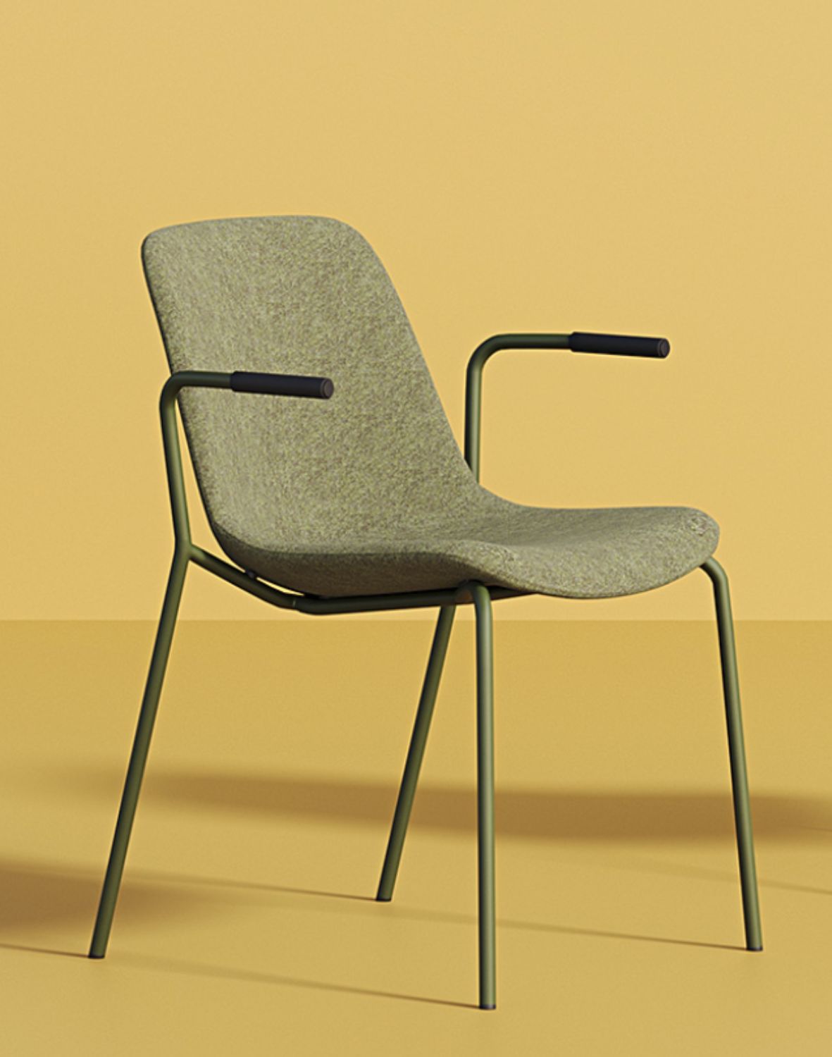 Sitari krzesło ramowe tapicerowane 4L z podłokietnikami