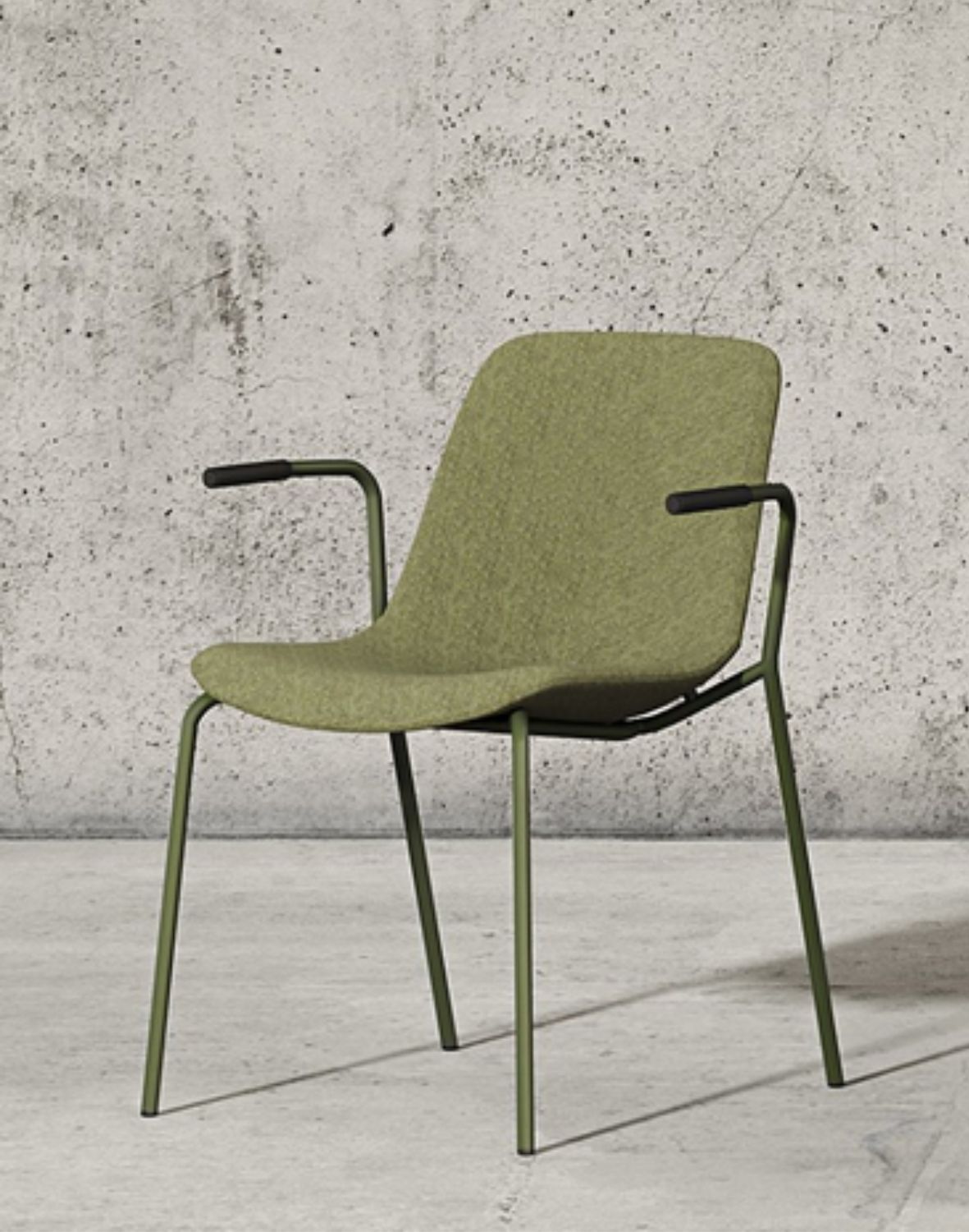 Sitari krzesło ramowe tapicerowane 4L z podłokietnikami