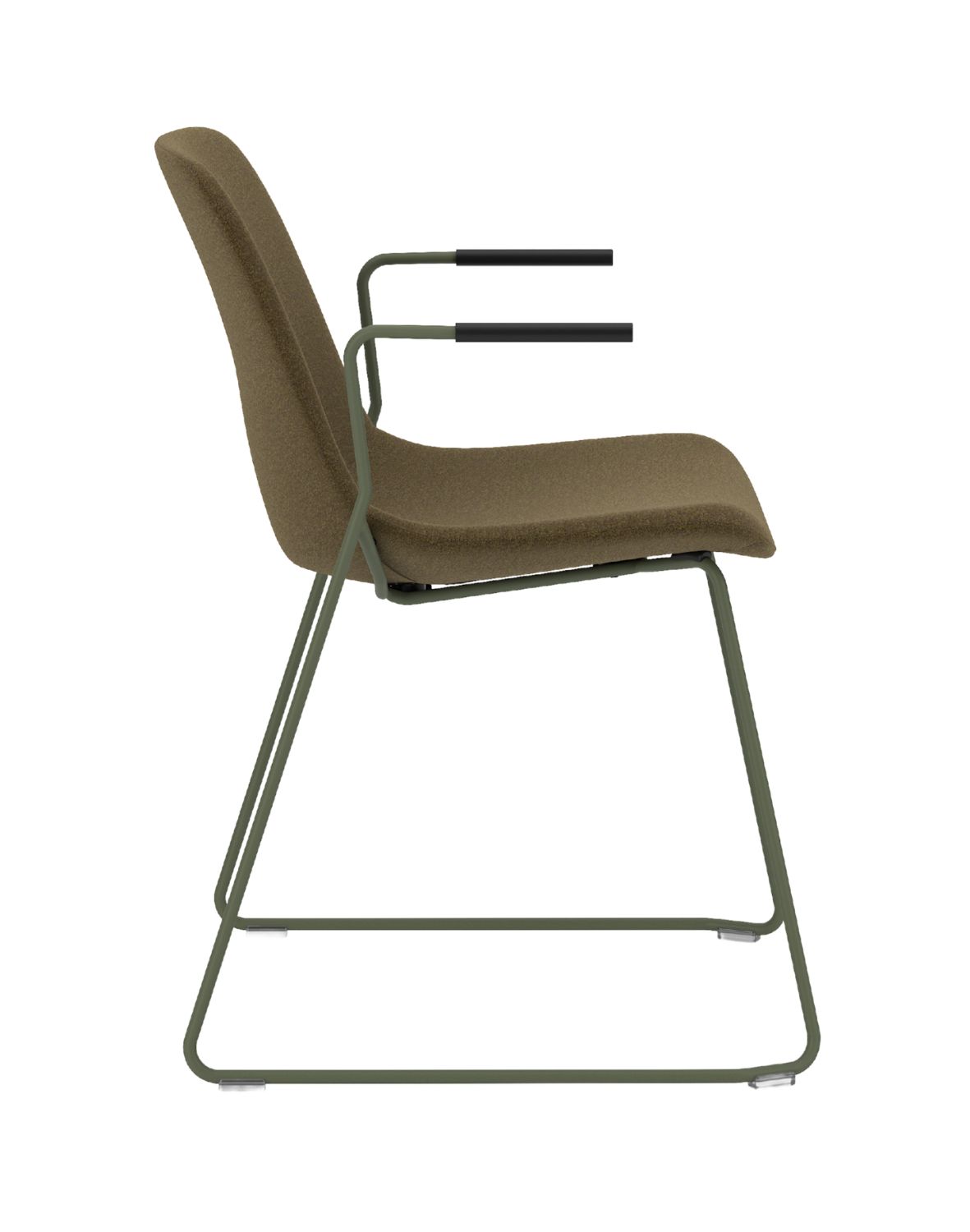 Sitari krzesło ramowe tapicerowane CFS na płozie z podłokietnikami