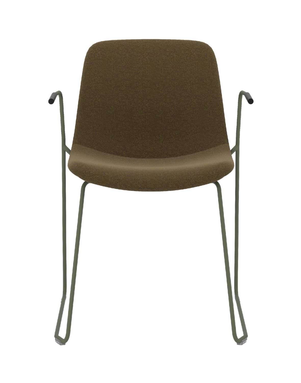 Sitari krzesło ramowe tapicerowane CFS na płozie z podłokietnikami