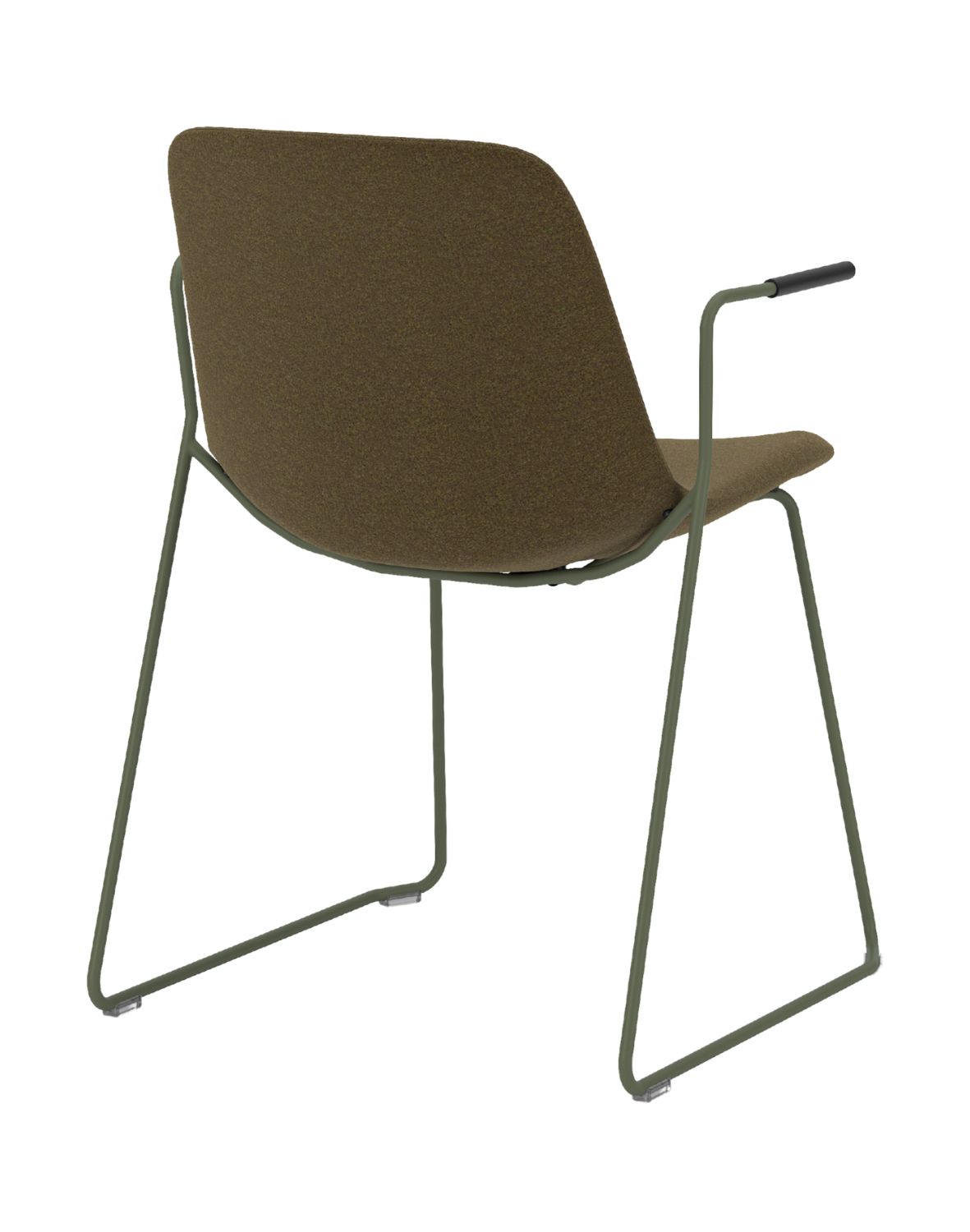 Sitari krzesło ramowe tapicerowane CFS na płozie z podłokietnikami