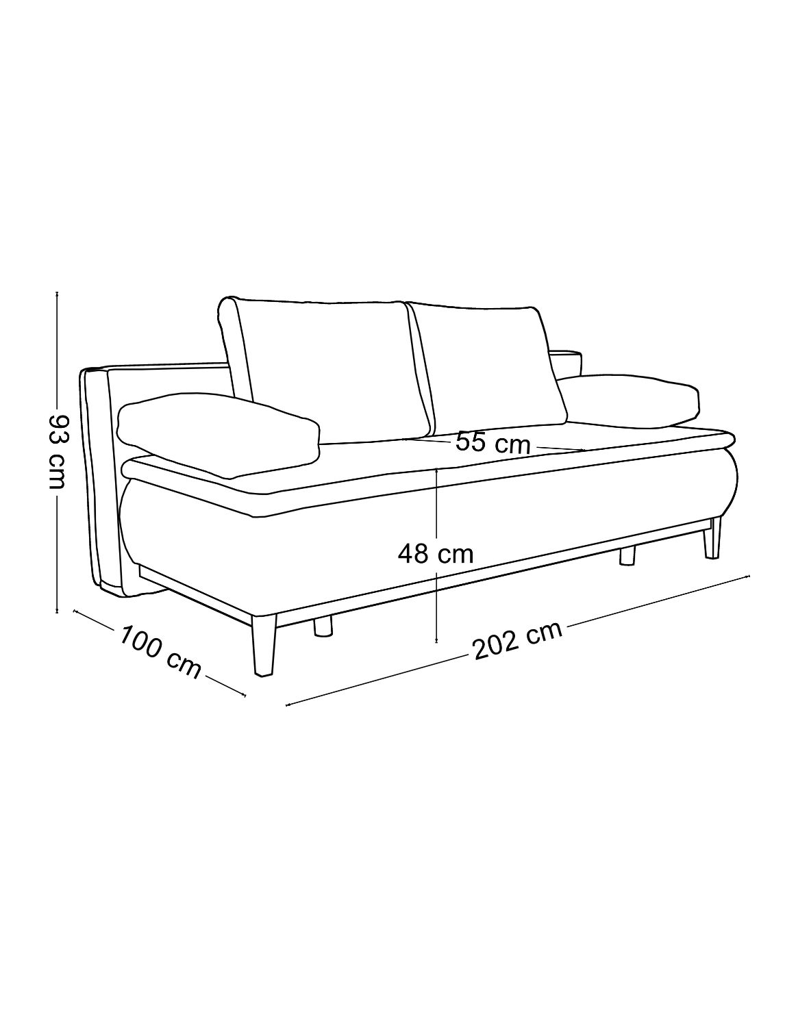 skandynawska sofa molly