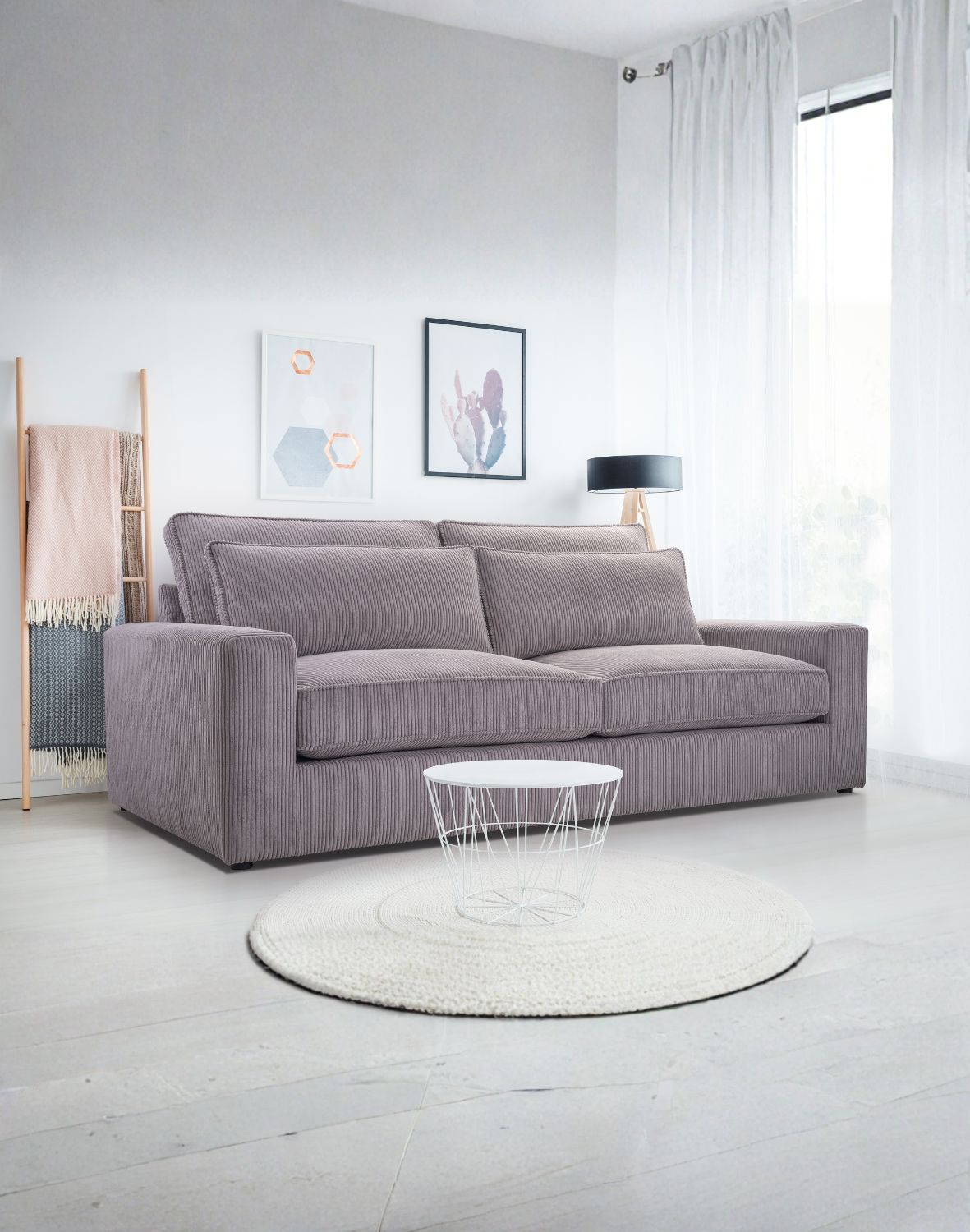 nowoczesna sofa 3-osobowa coco 221 cm