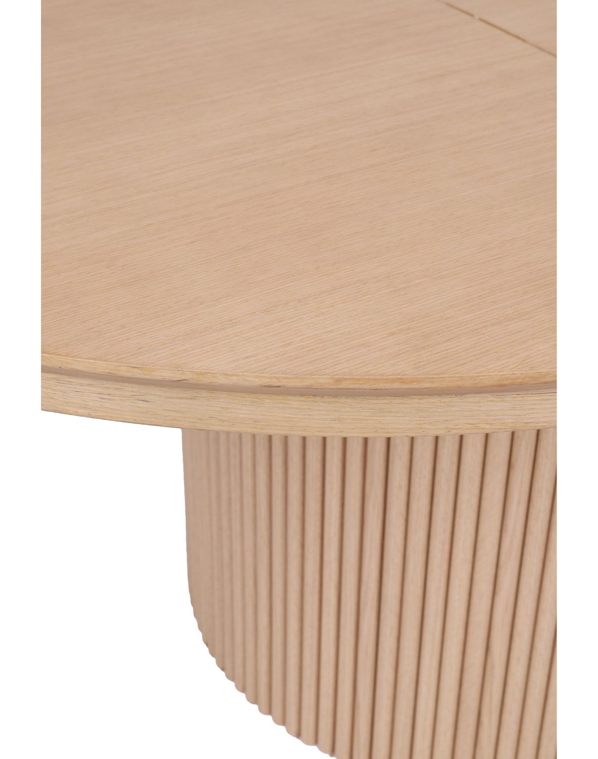 stół rozkładany, okrągły sorrento z lamelami, 120cm- 160 cm, naturalny dąb