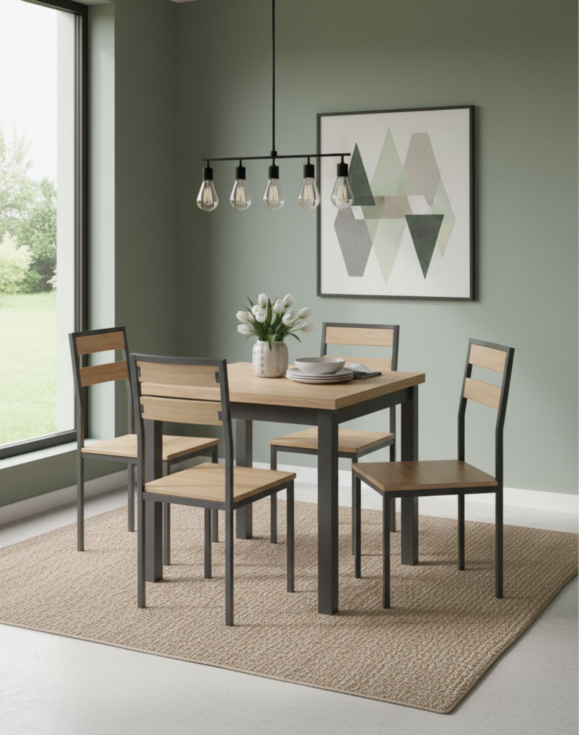 stol adam 90x65 dab czarny