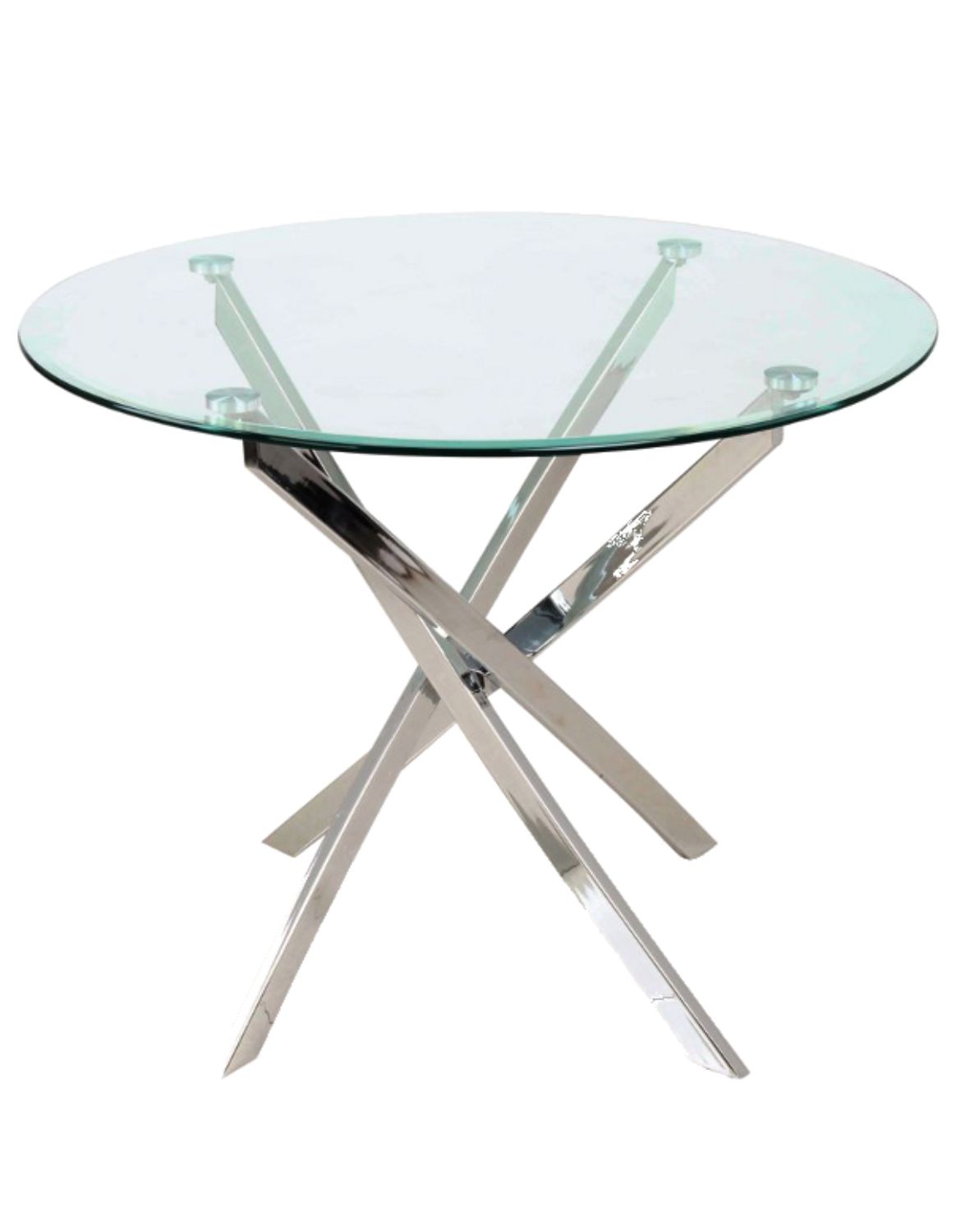 stol agis szklany blat chromowane nogi