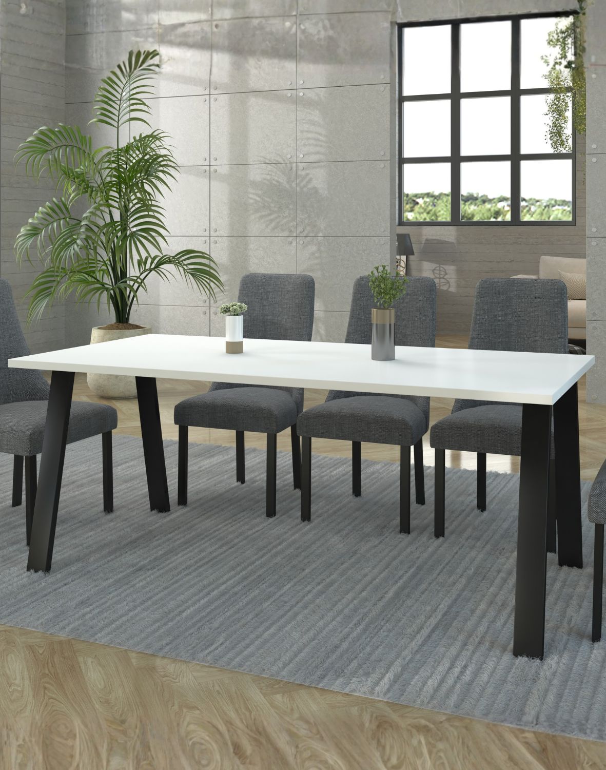 stol kleo bialy 185x90