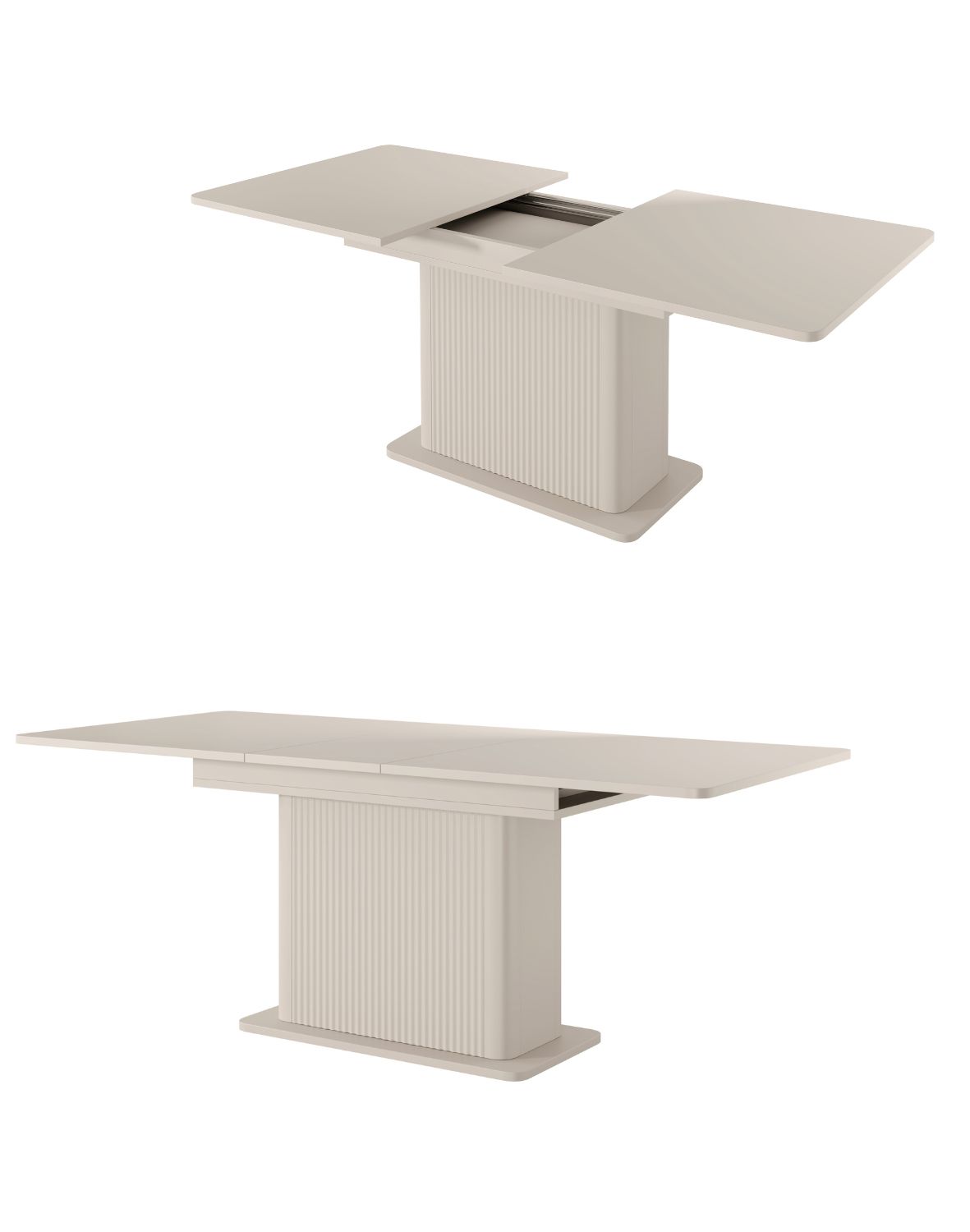 rozkładany stół do jadalni beżowy lante m