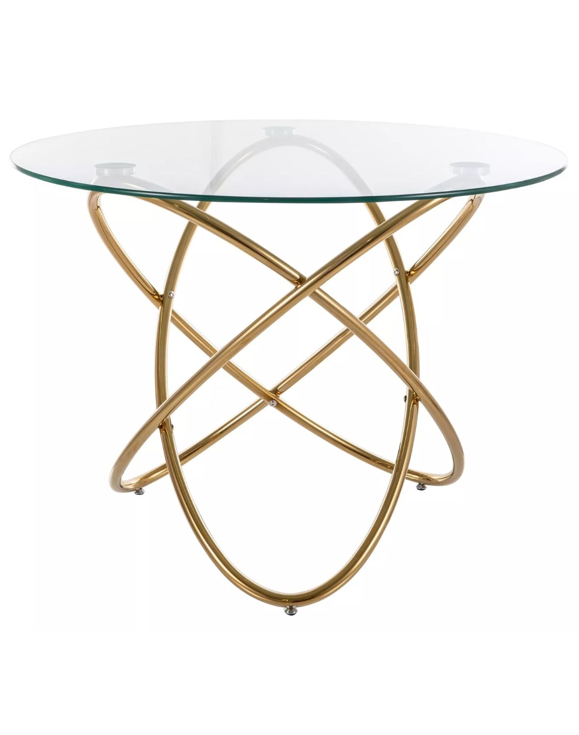 stol orbit transparentny zloty