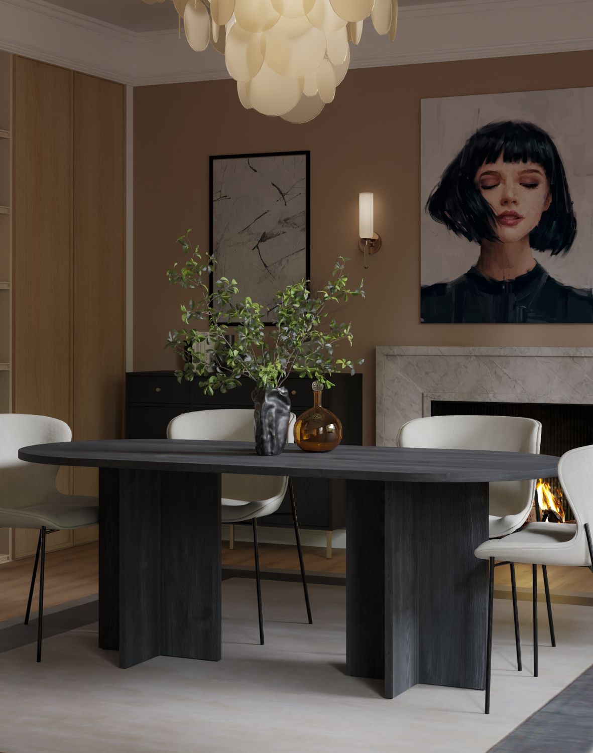 stol owalny loen jesion portland