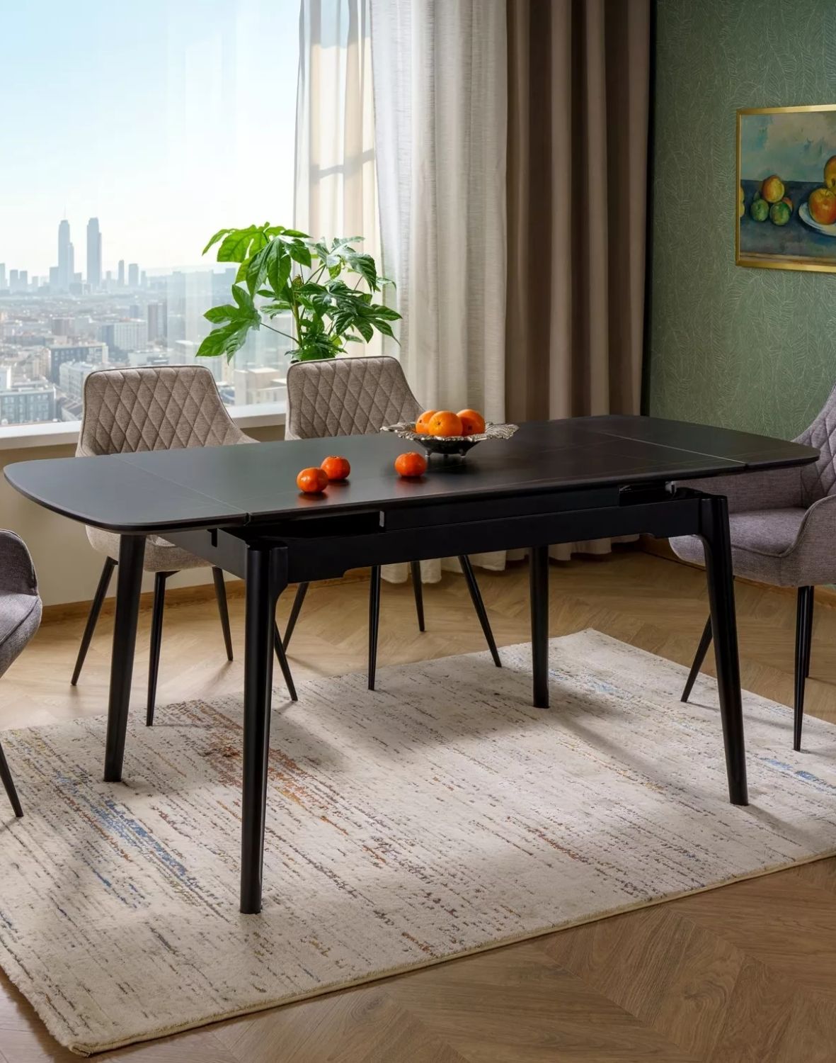 stol sento czarny mat