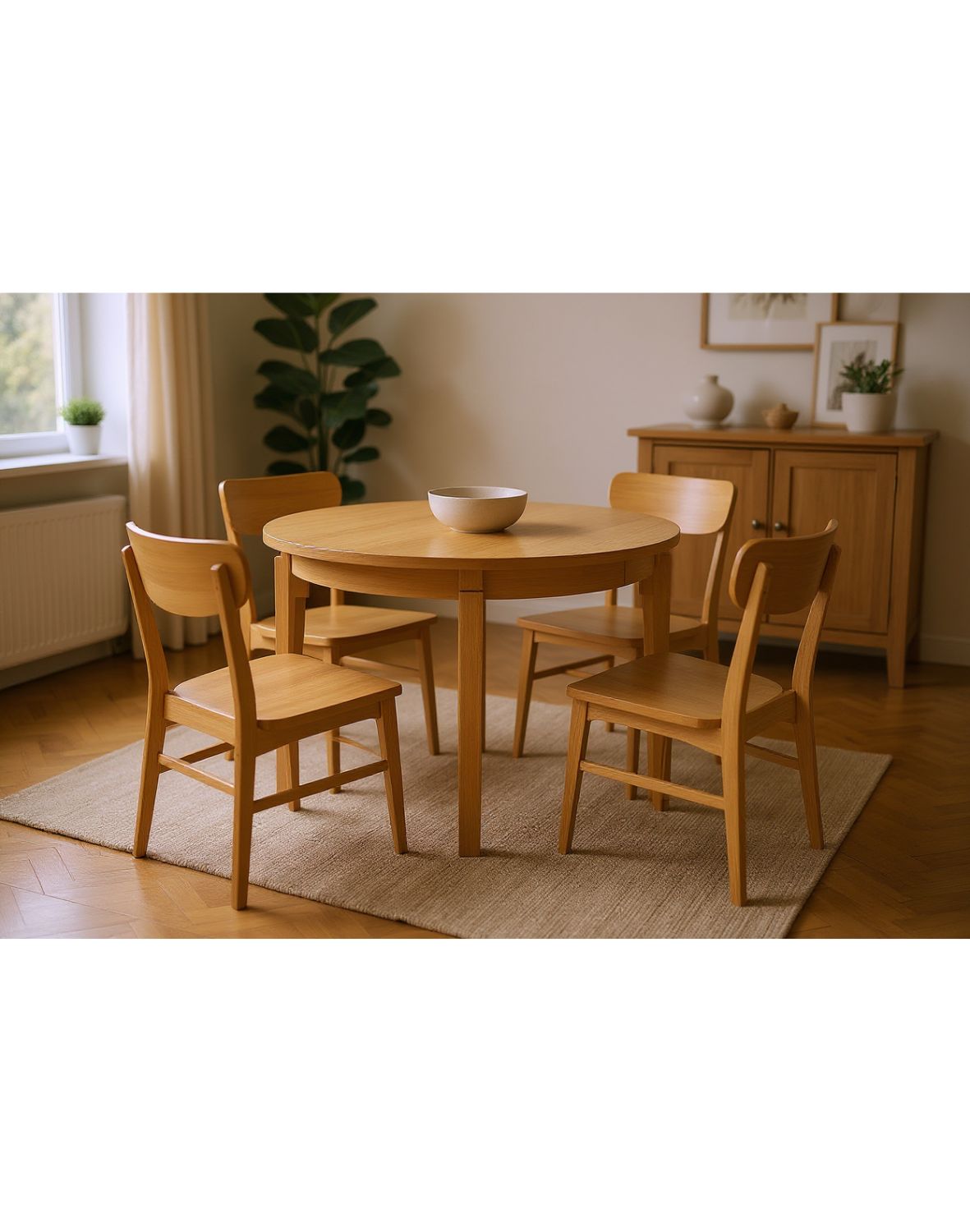 stół rozkładany sorbus, dąb miodowy