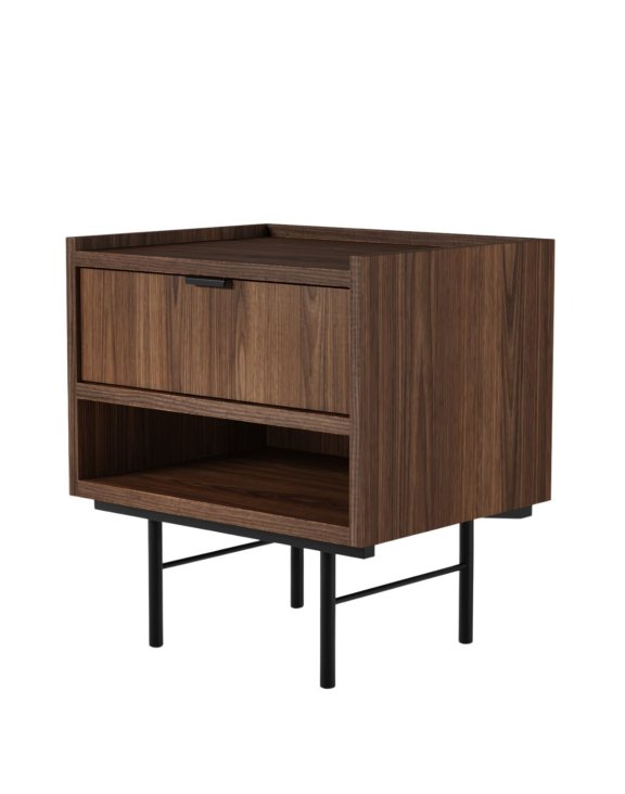 Stolik nocny Edison Brown Warmia Walnut (3318 AB) - OUTLET