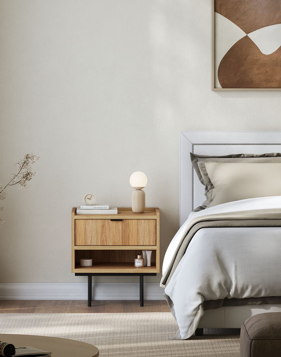 stolik nocny edison hikora