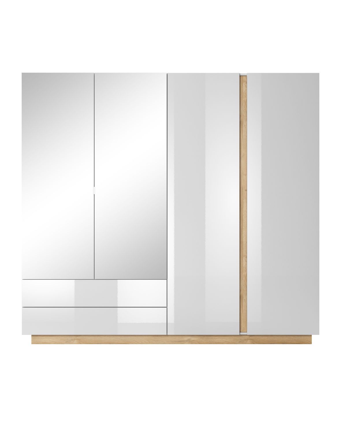 biała szafa czterodrzwiowa z lustrem arco l 220