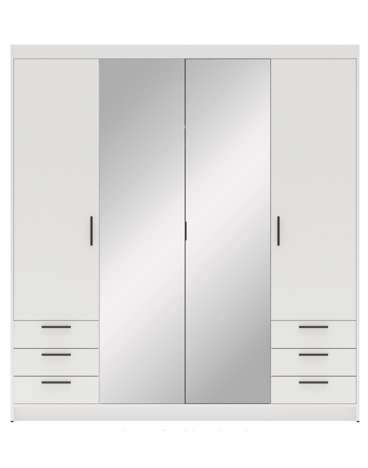 szafa elena 4d6s z lustrem biala