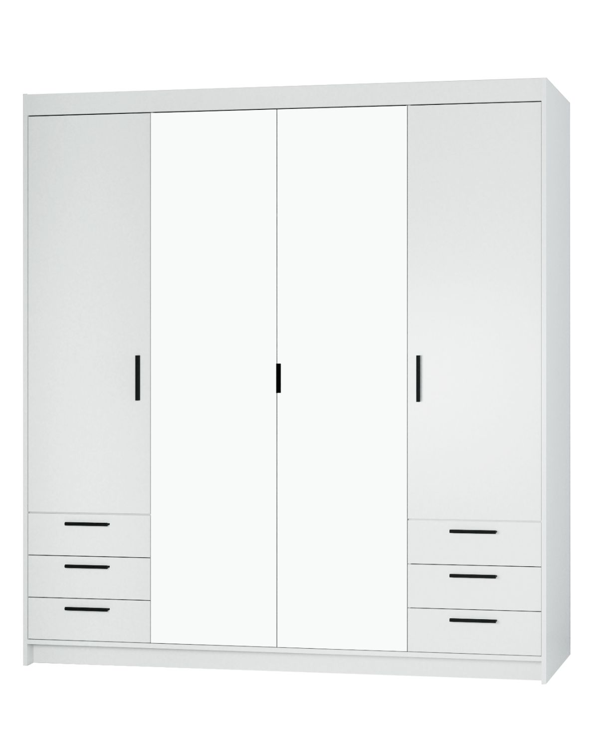 szafa elena 4d6s z lustrem biala