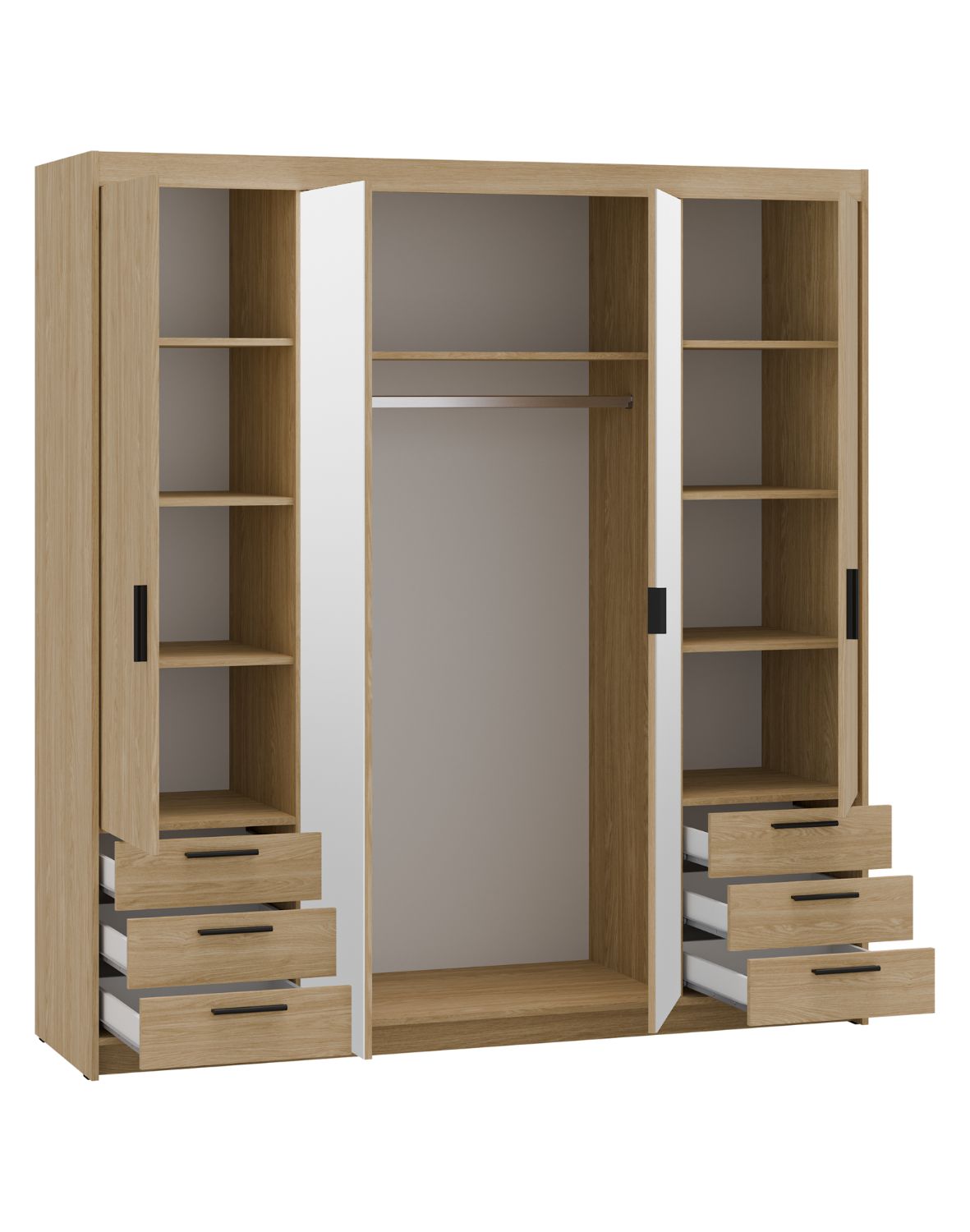 szafa elena 4d6s z lustrem dab olejowany