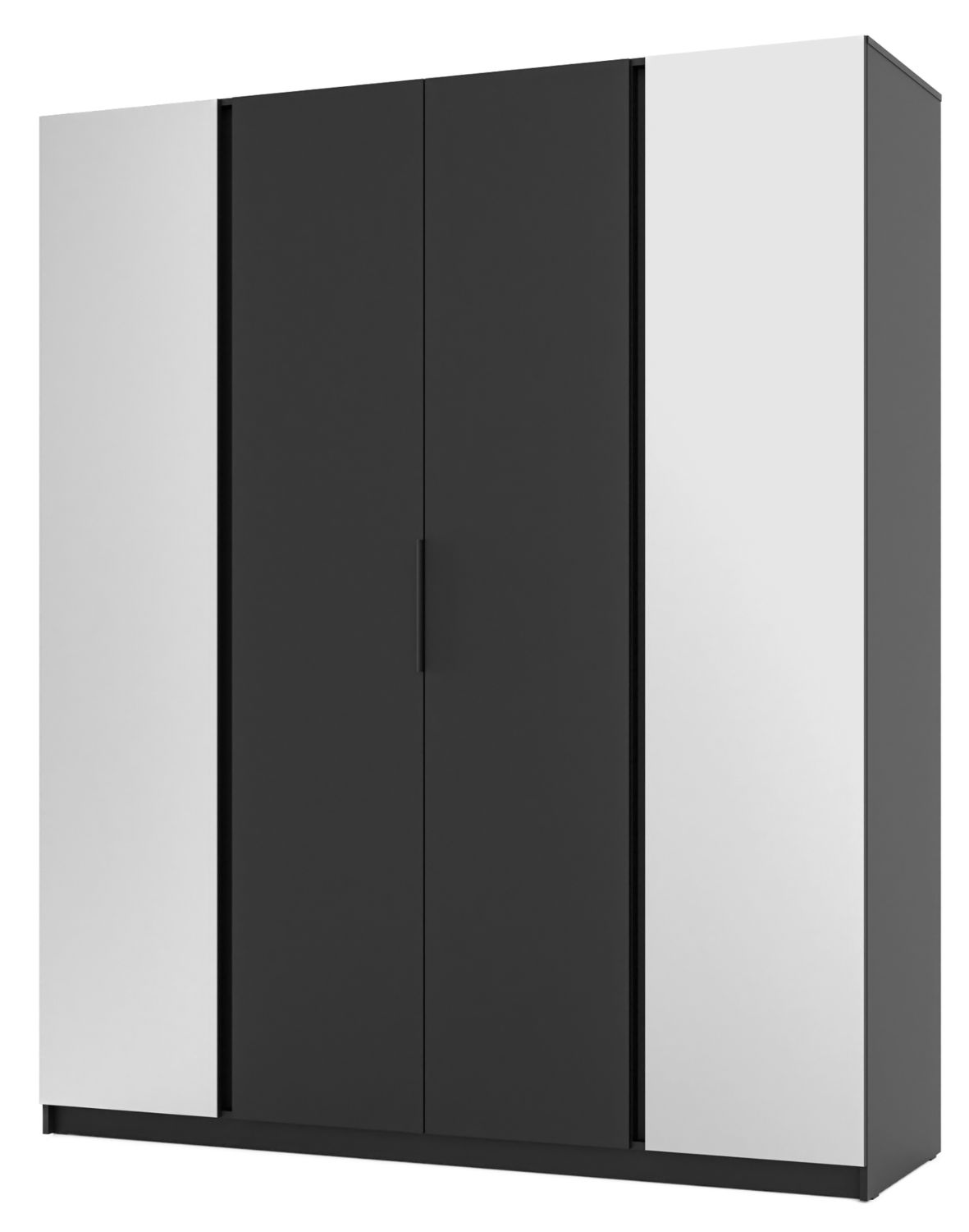 Szafa 4-drzwiowa z lustrami Kaja BL/BL 2 Lustro, 2F Czarny