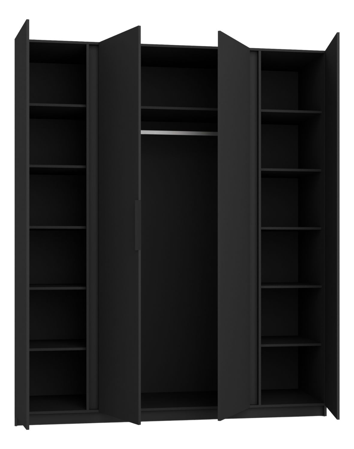 Szafa 4-drzwiowa Kaja BL/BL 4F Czarny