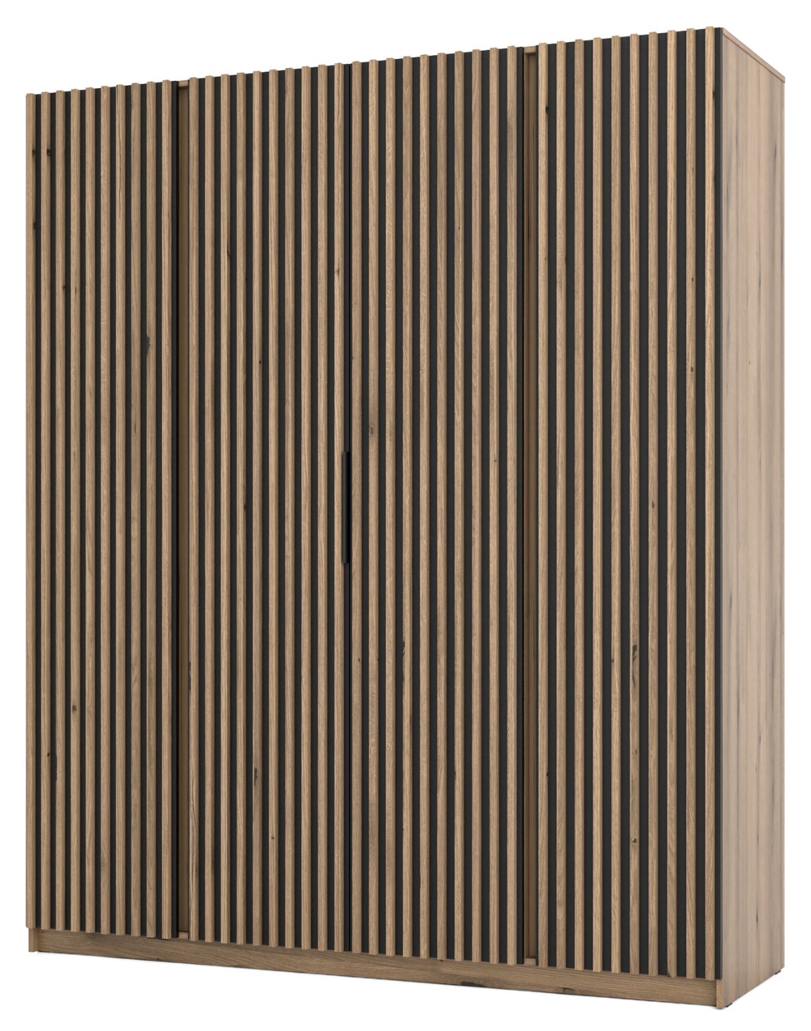 Szafa 4-drzwiowa Kaja EV/BL-EV 4LAM Dąb Evoke, Czarny