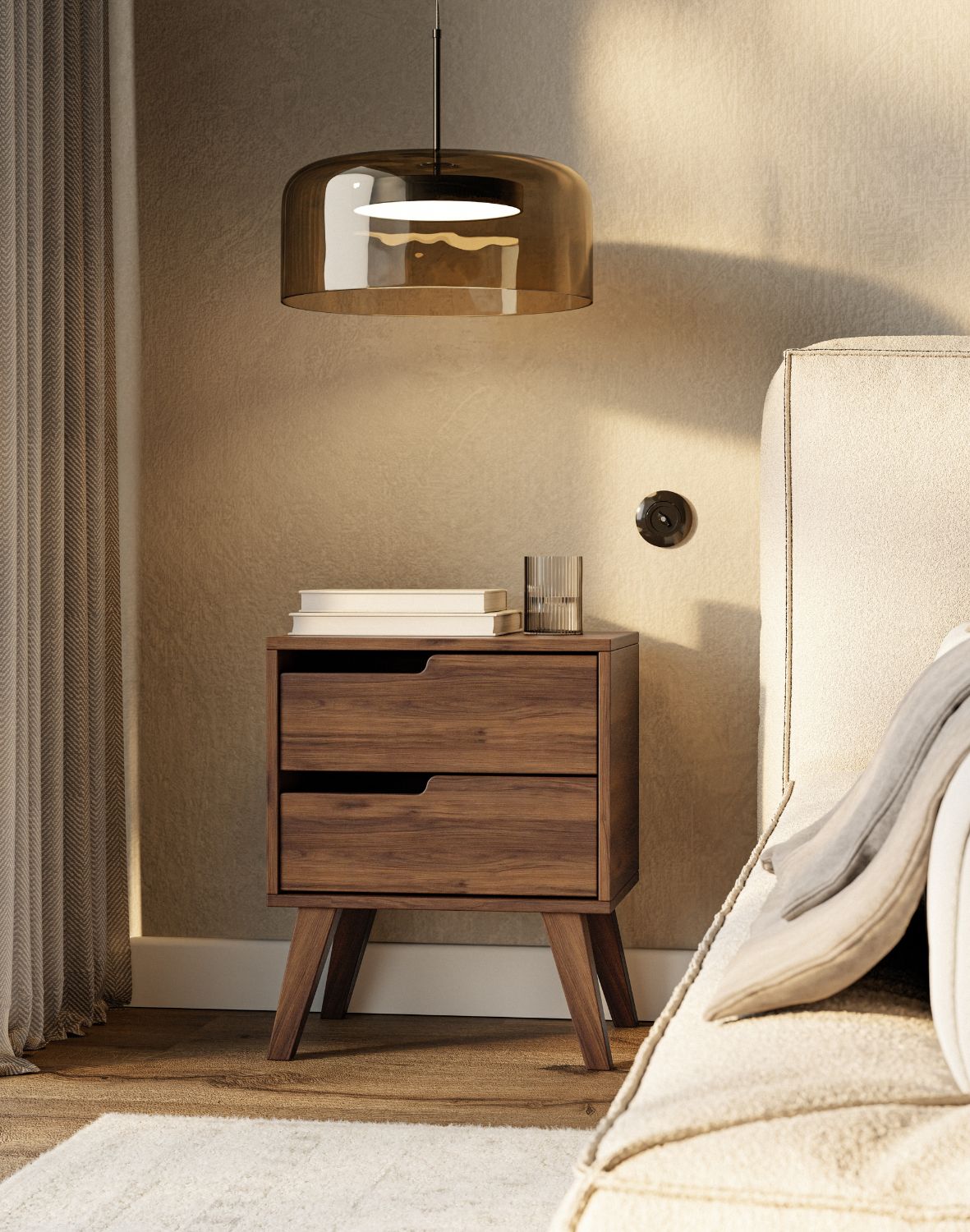 szafka nocna nordelo warmia walnut