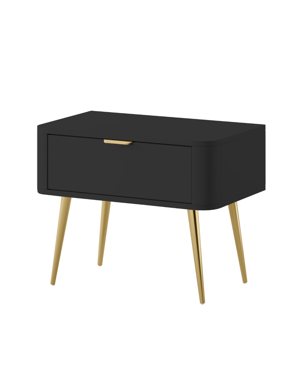 Szafka nocna czarna Oval 63 cm