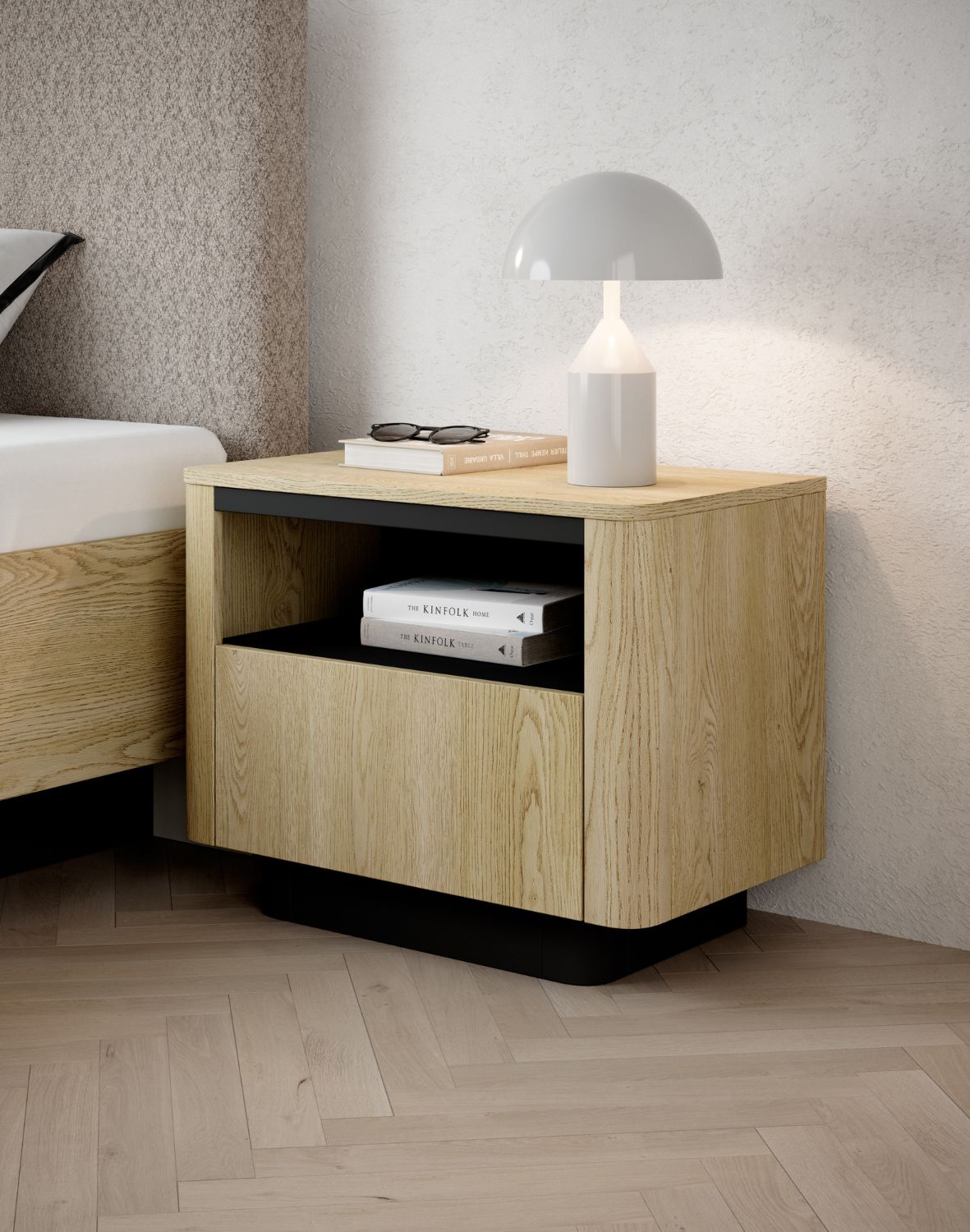 szafka nocna z szufladą i półką torro g