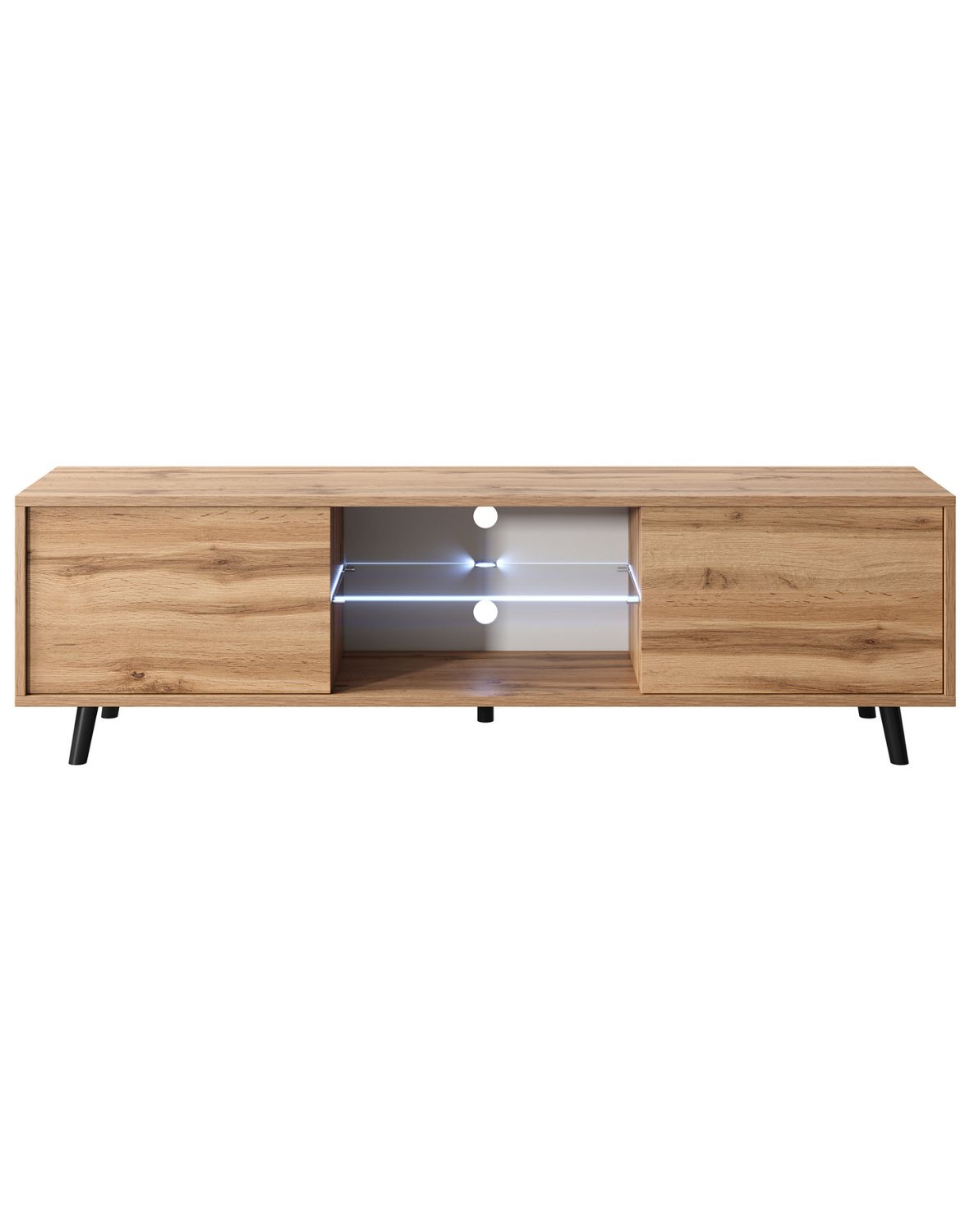 Szafka RTV Luna 01 LED Dąb Wotan 140 cm