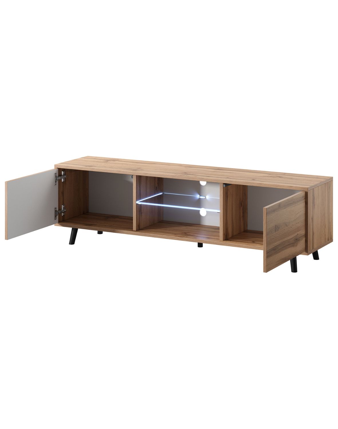 Szafka RTV Luna 01 LED Dąb Wotan 140 cm