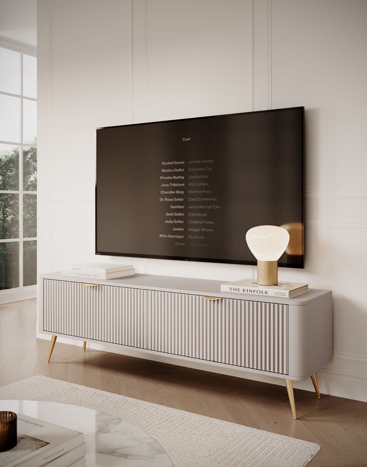 beżowa szafka rtv lante f 163