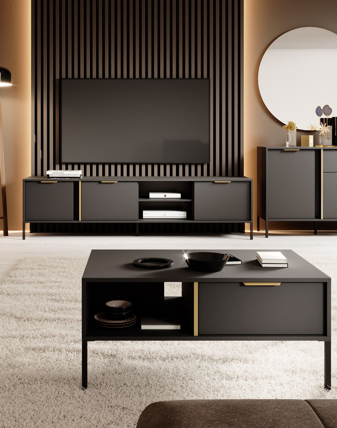 szeroka szafka rtv lars f antracytowa