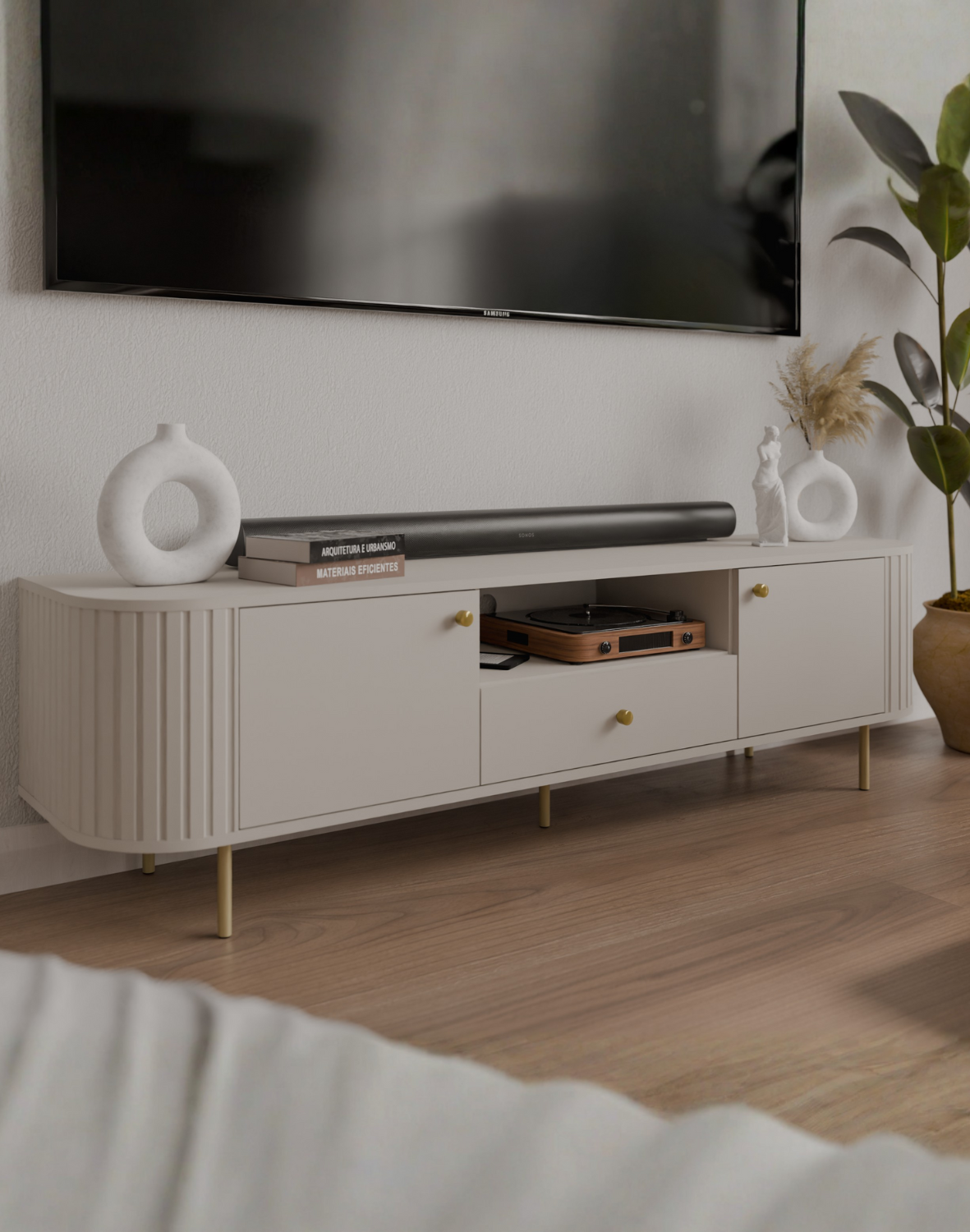 szafka rtv ovalio bez piaskowy 2f1s typ 321