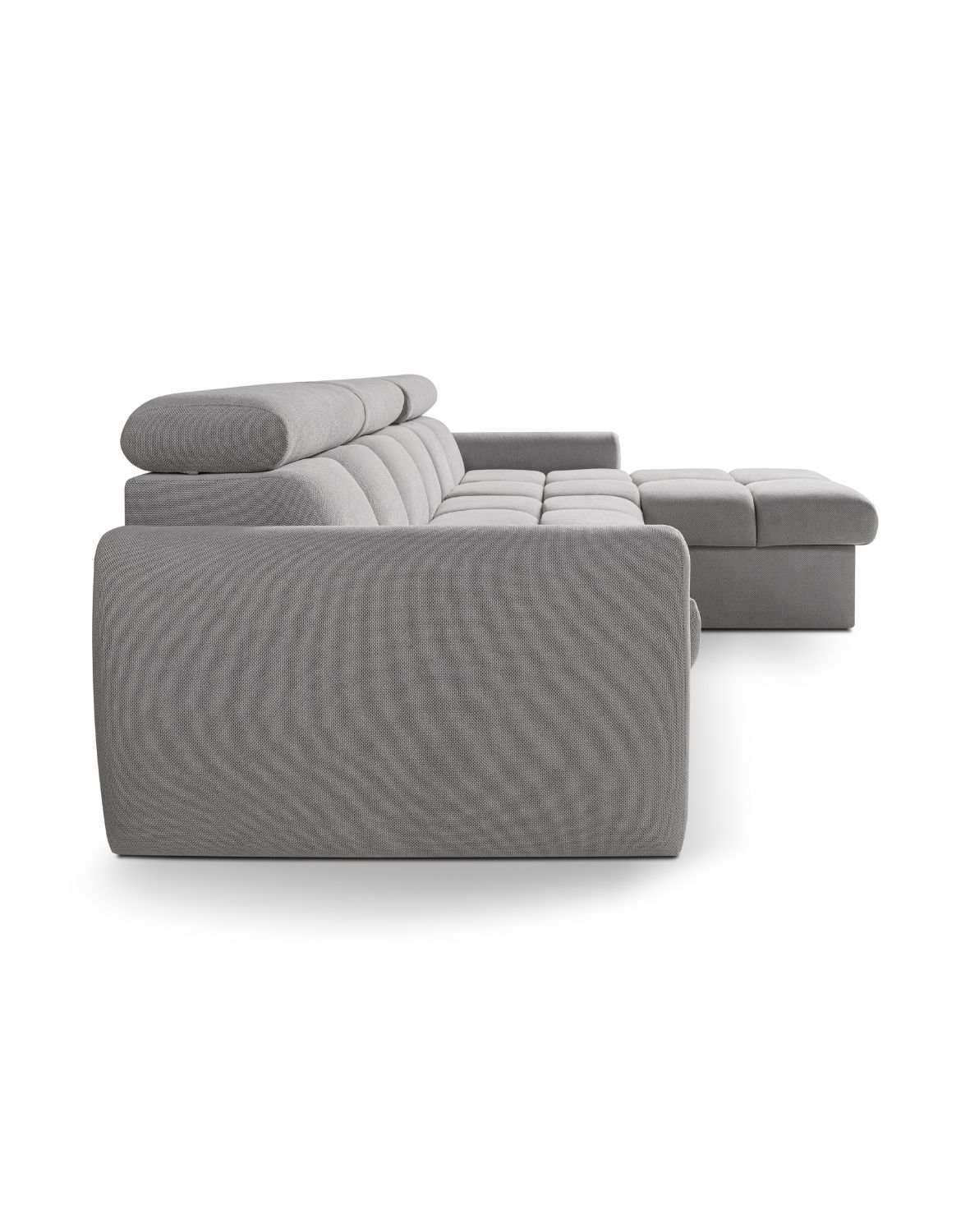 szary narożnik do salonu z funkcją spania bueno