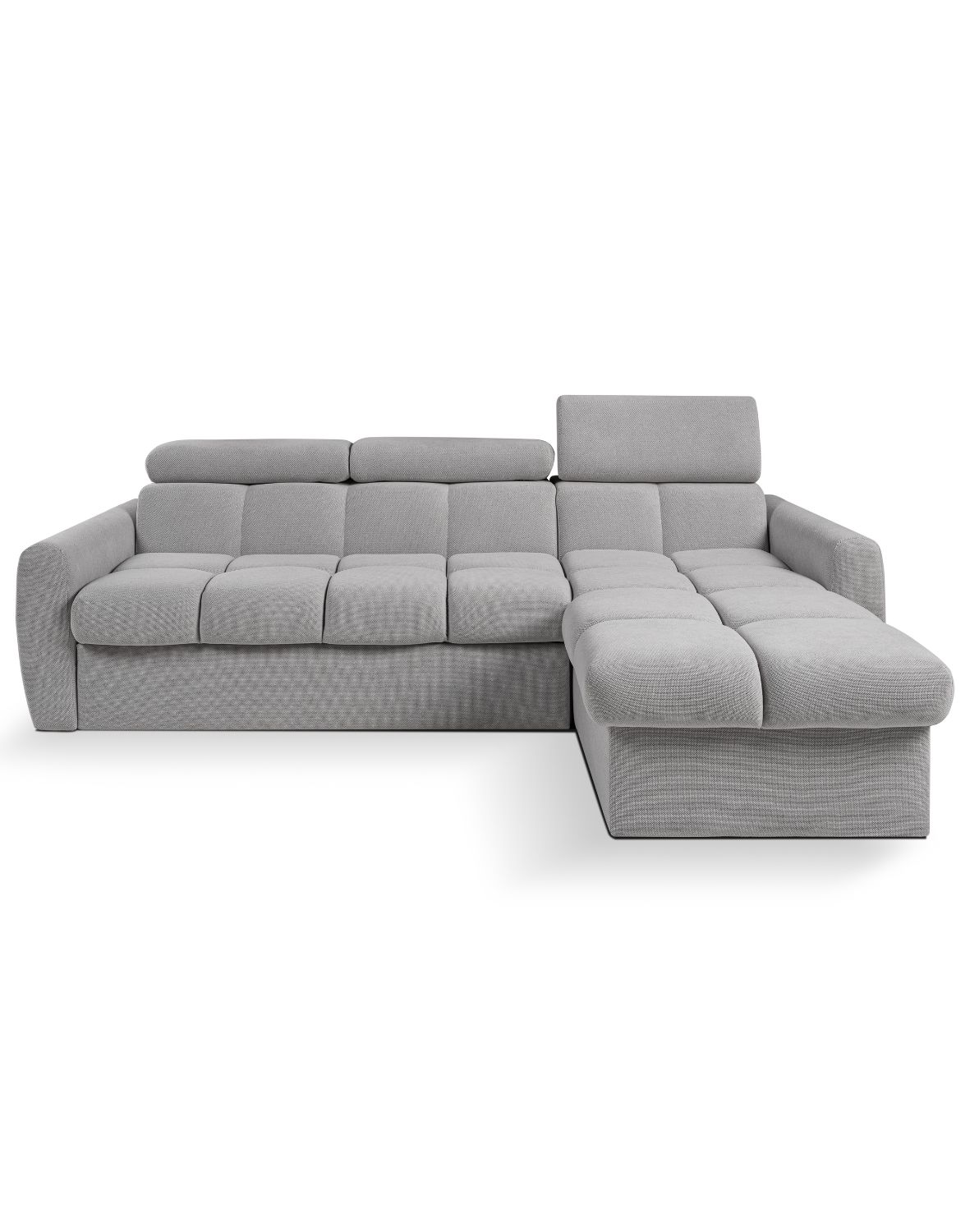 szary narożnik do salonu z funkcją spania bueno