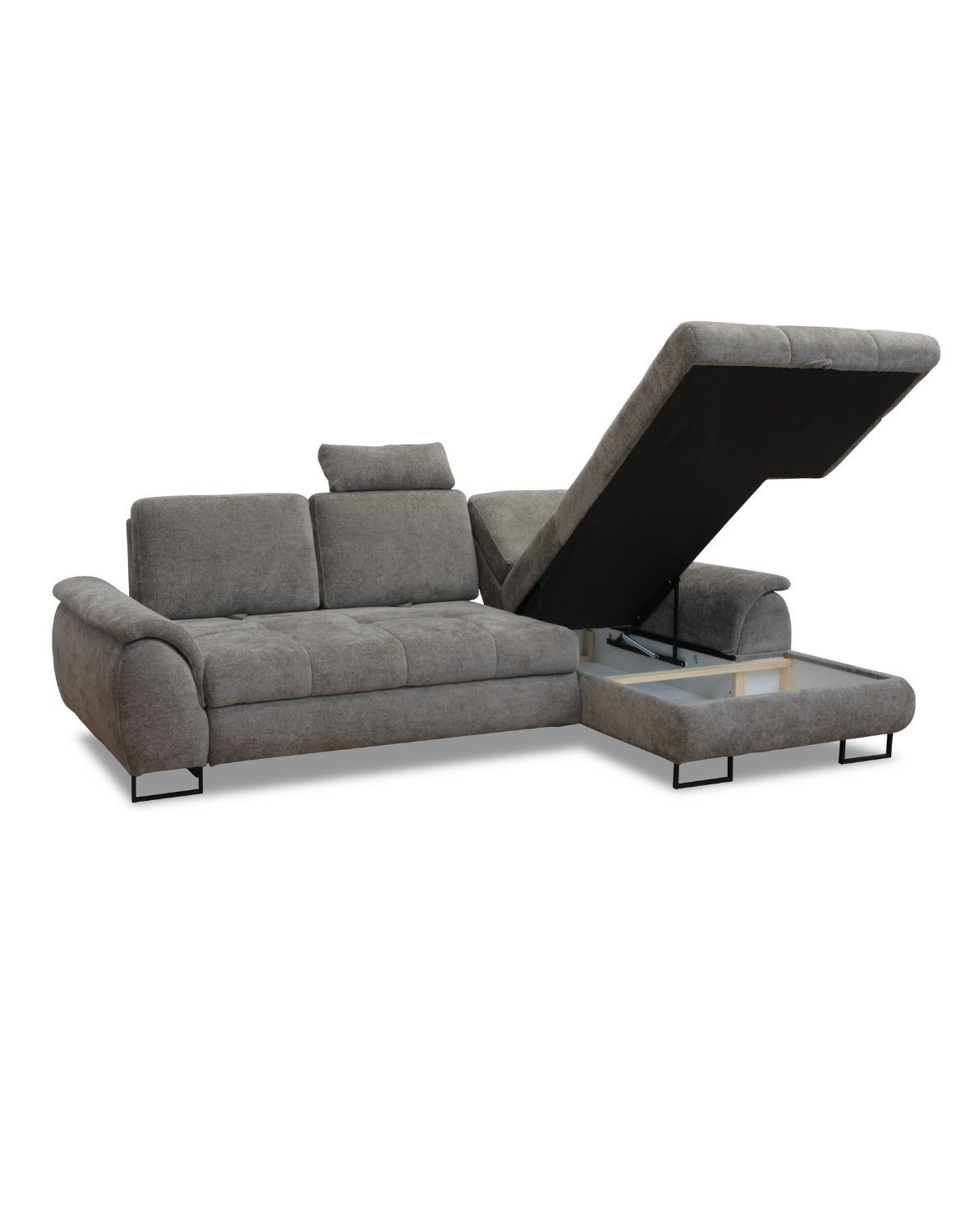 szary narożnik lago z ruchomym oparciem