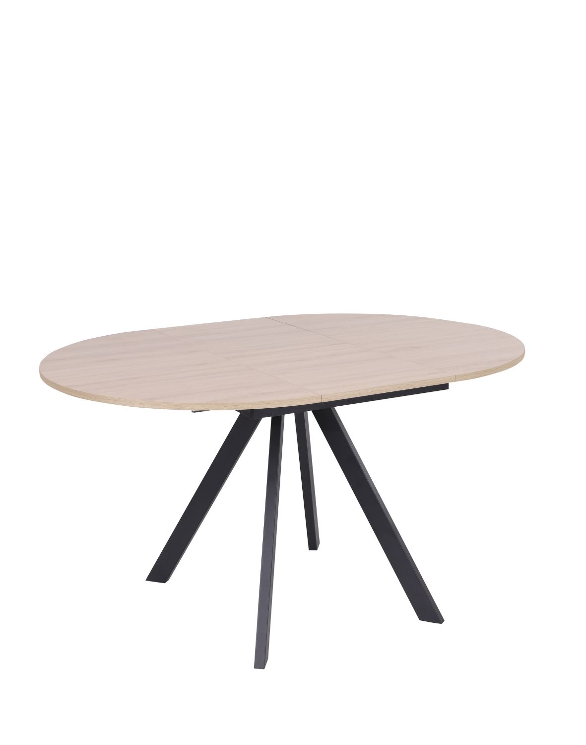 stół rozkładany do jadalni tavo 100-140x100 cm, dąb naturalny z czarnymi nogami