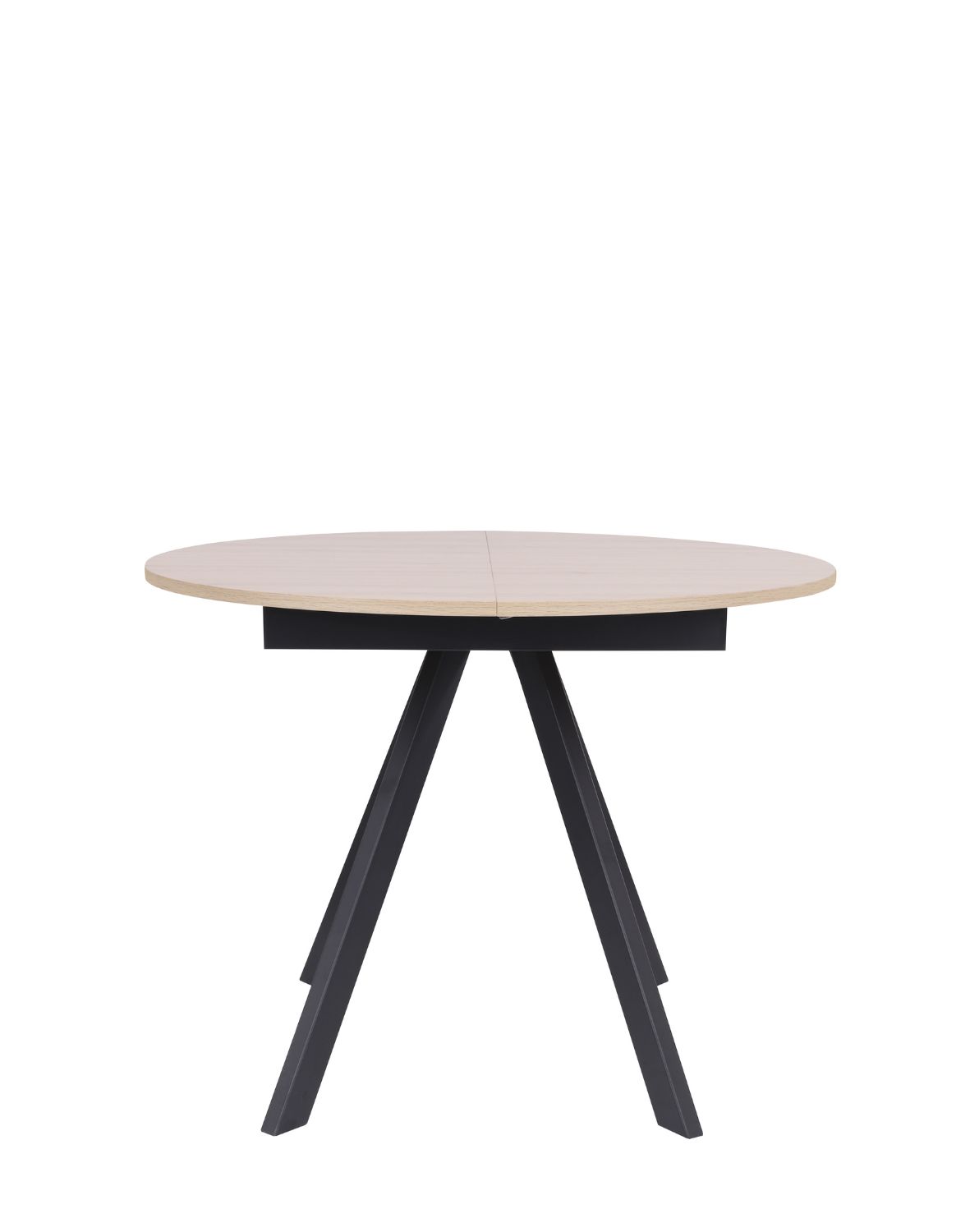 stół rozkładany do jadalni tavo 100-140x100 cm, dąb naturalny z czarnymi nogami