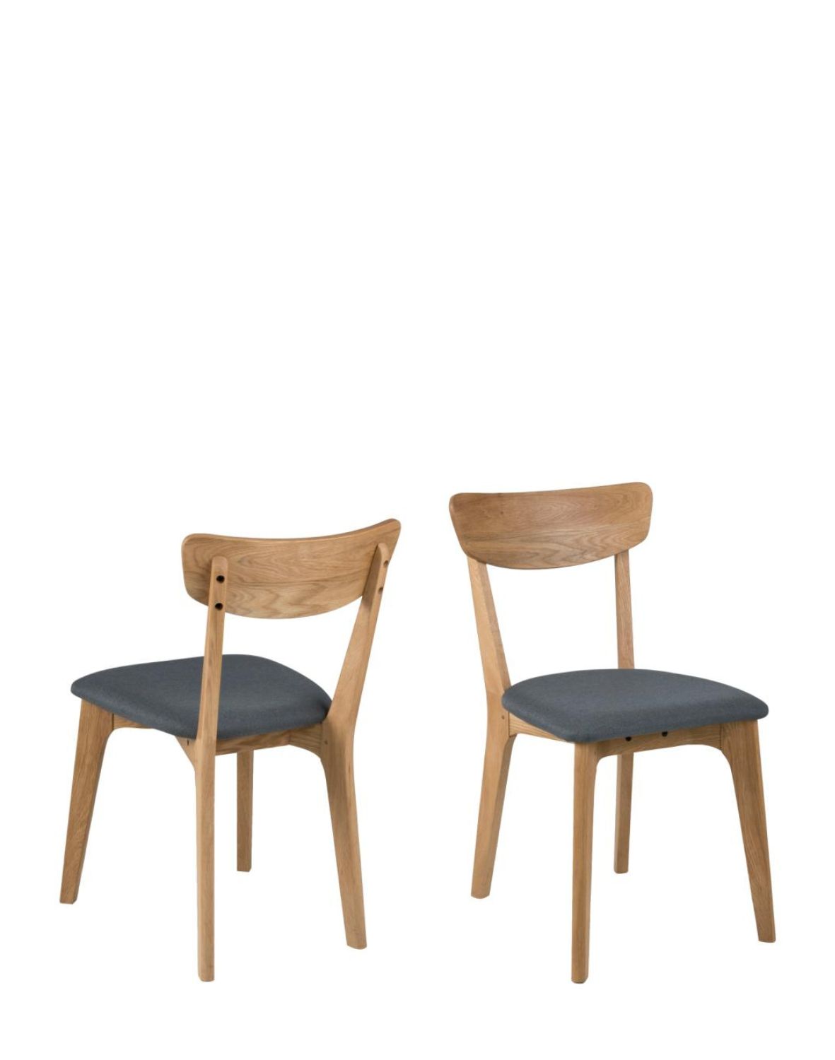 krzesło do jadalni taxi, ciemnoszare, naturalne dębowe nogi (69260)