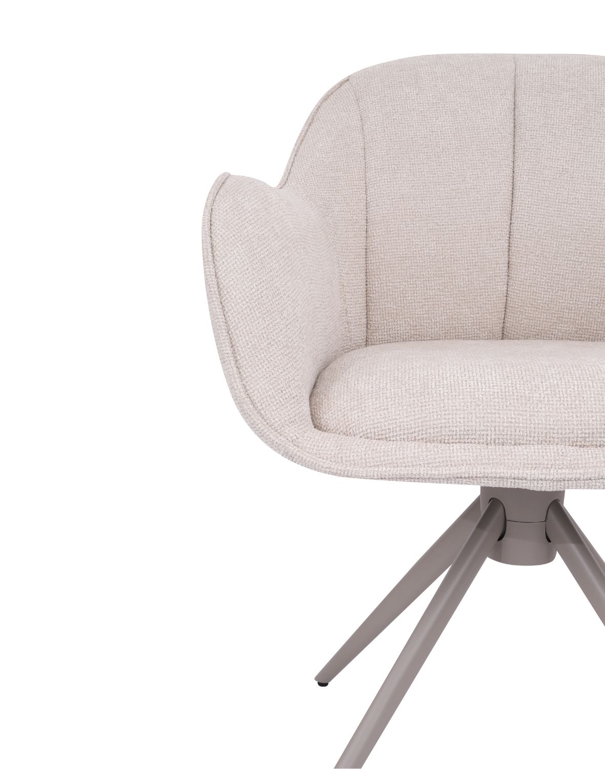 krzesło obrotowe do jadalni tessa, beżowe