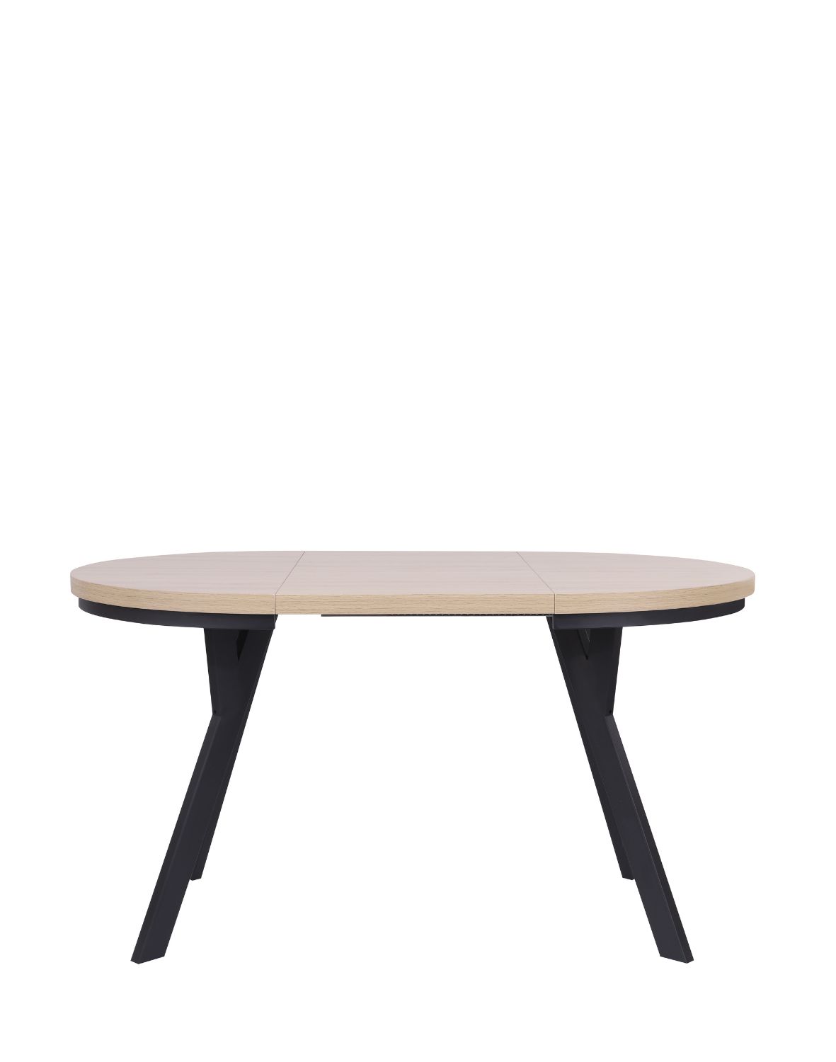 stół rozkładany do jadalni torino 90-190x75 cm, dąb naturalny z czarnymi nogami