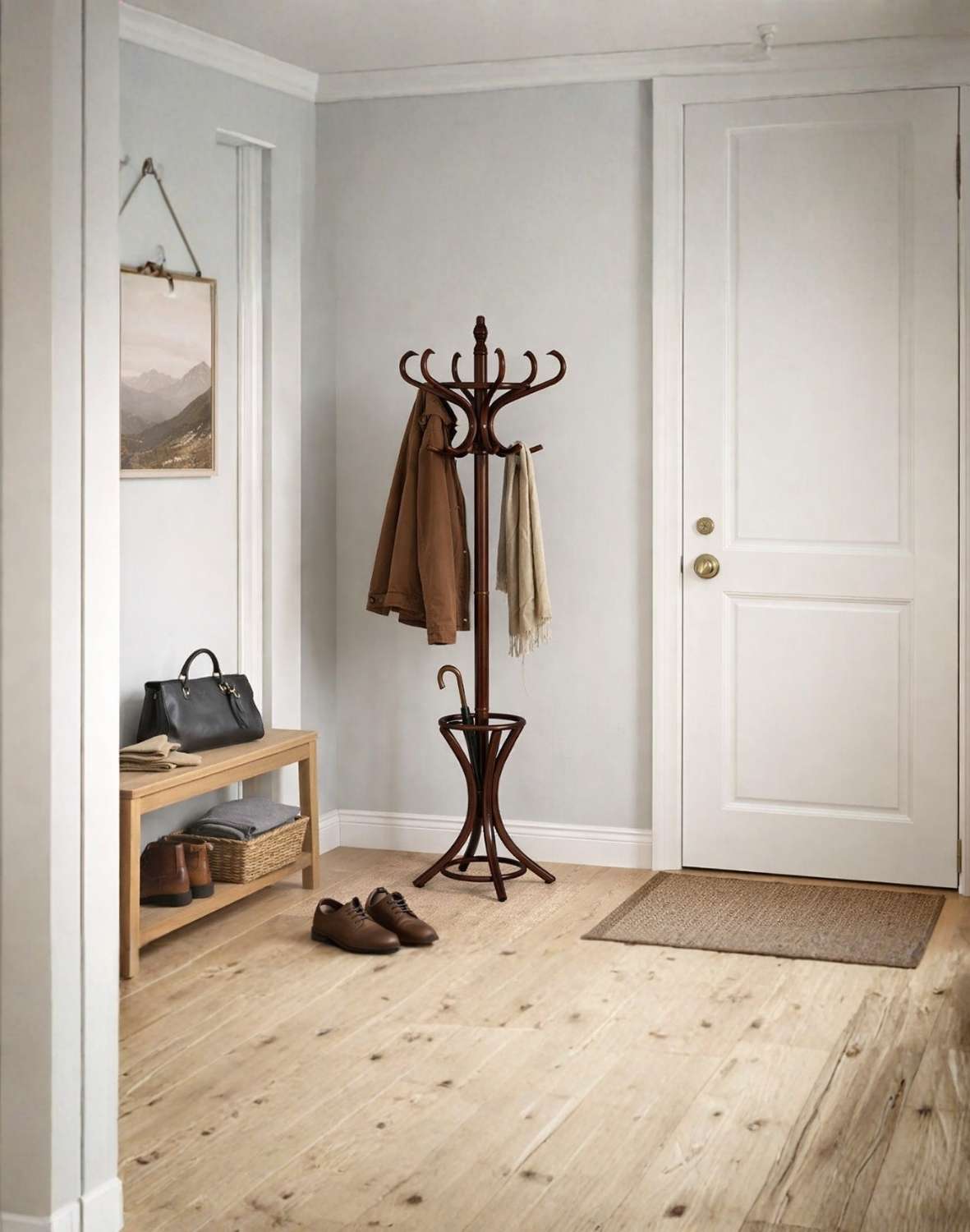 wieszak drewniany na ubrania w30, wenge