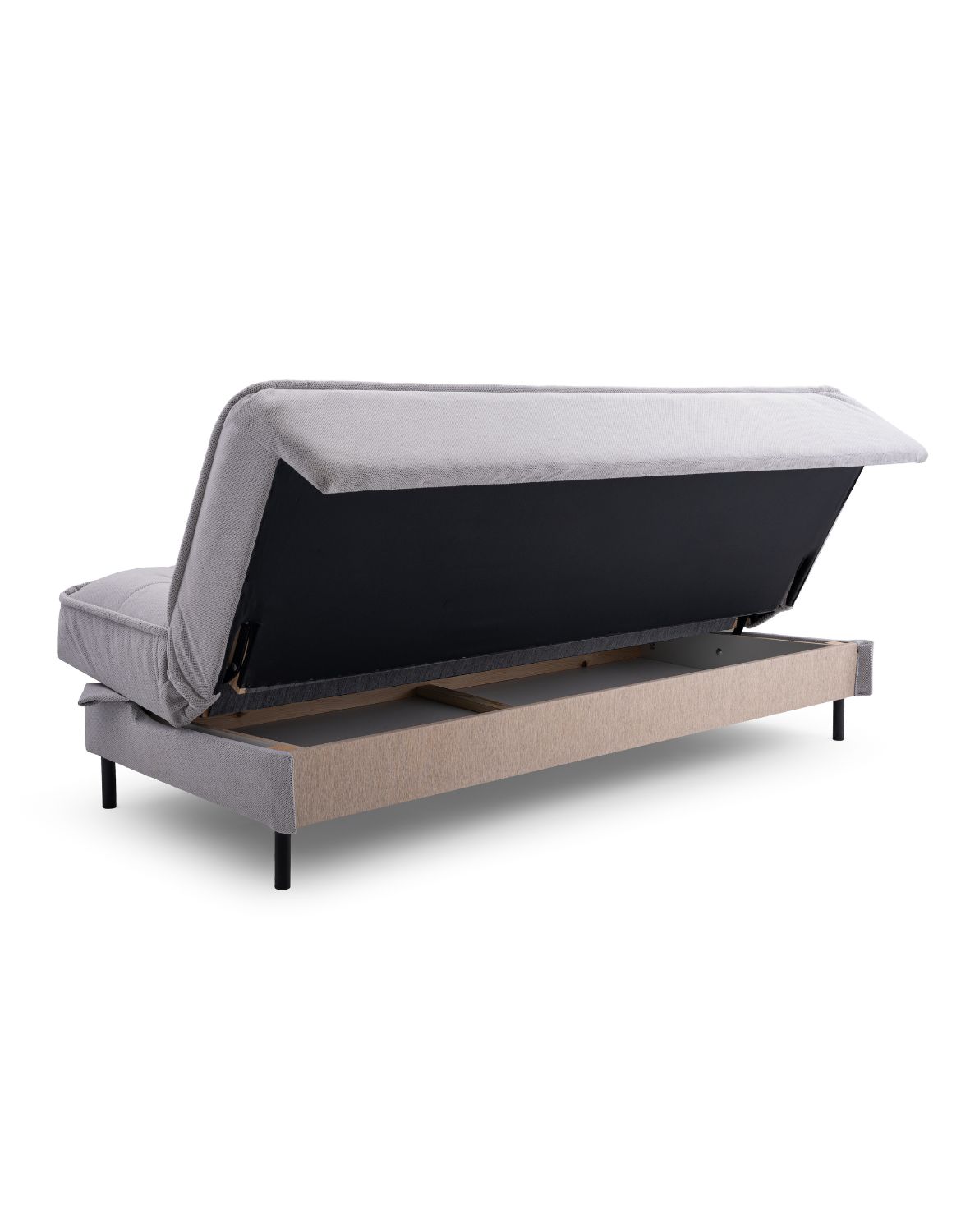 szara wersalka dwuosobowa z funkcją spania jagna