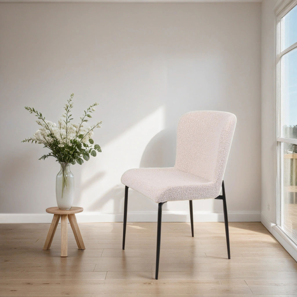 krzesło willow boucle białe