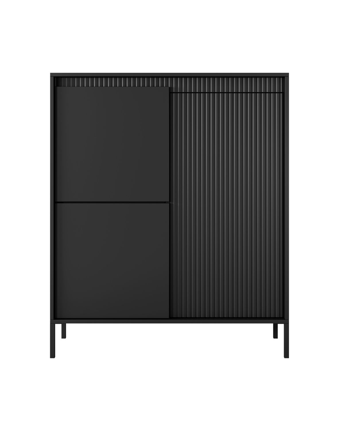 wysoka szafka czarna senso a