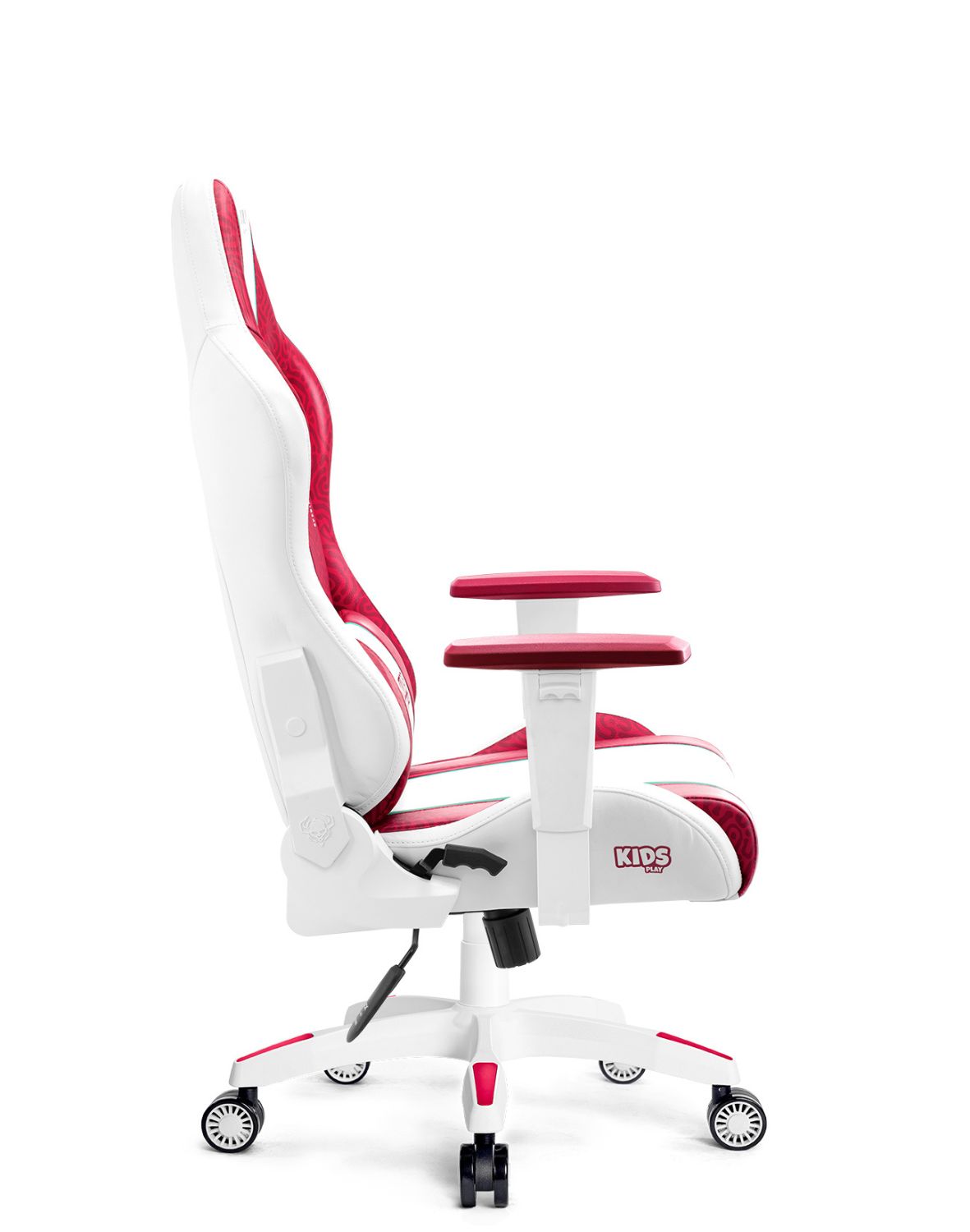 fotel gamingowy diablo-x-one kids dla dzieci candy rose biało-różowy