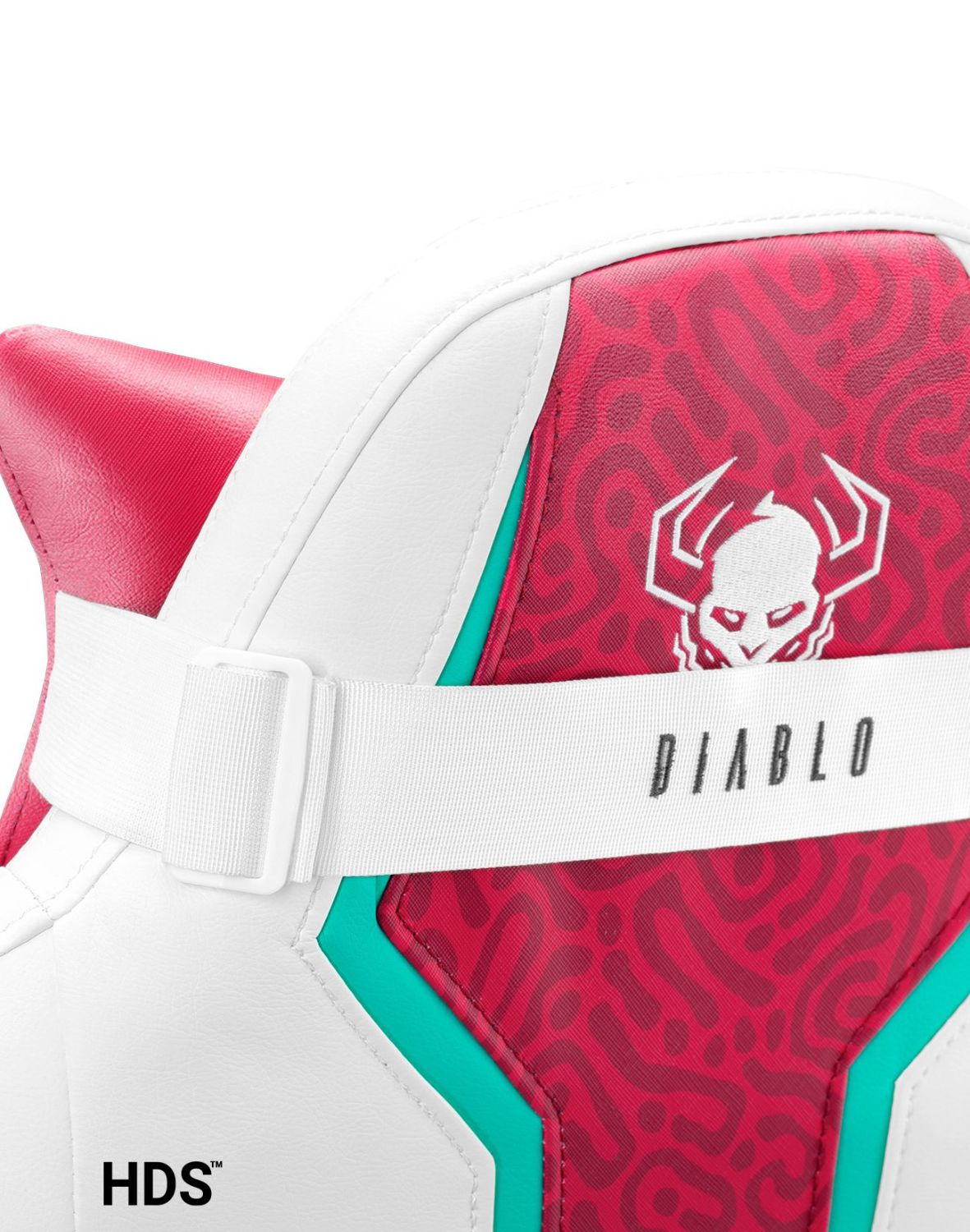 fotel gamingowy diablo-x-one kids dla dzieci candy rose biało-różowy