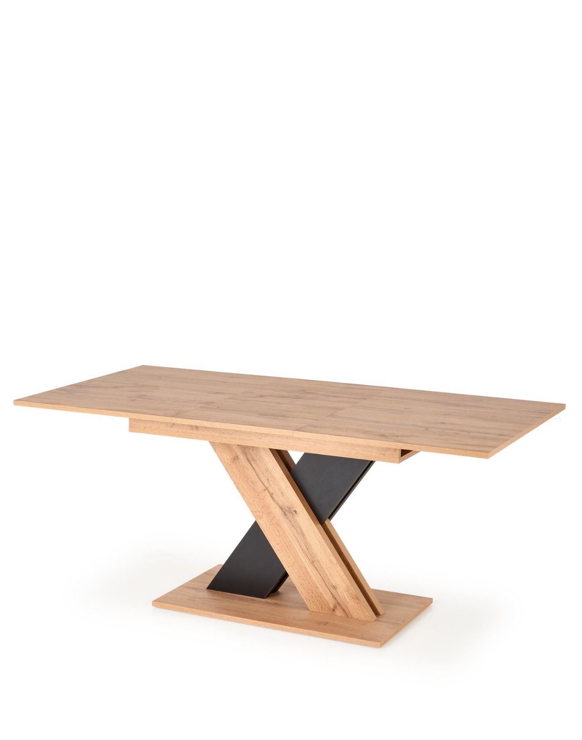 stół rozkładany xarelto (130–175x85 cm), dąb wotan - czarny